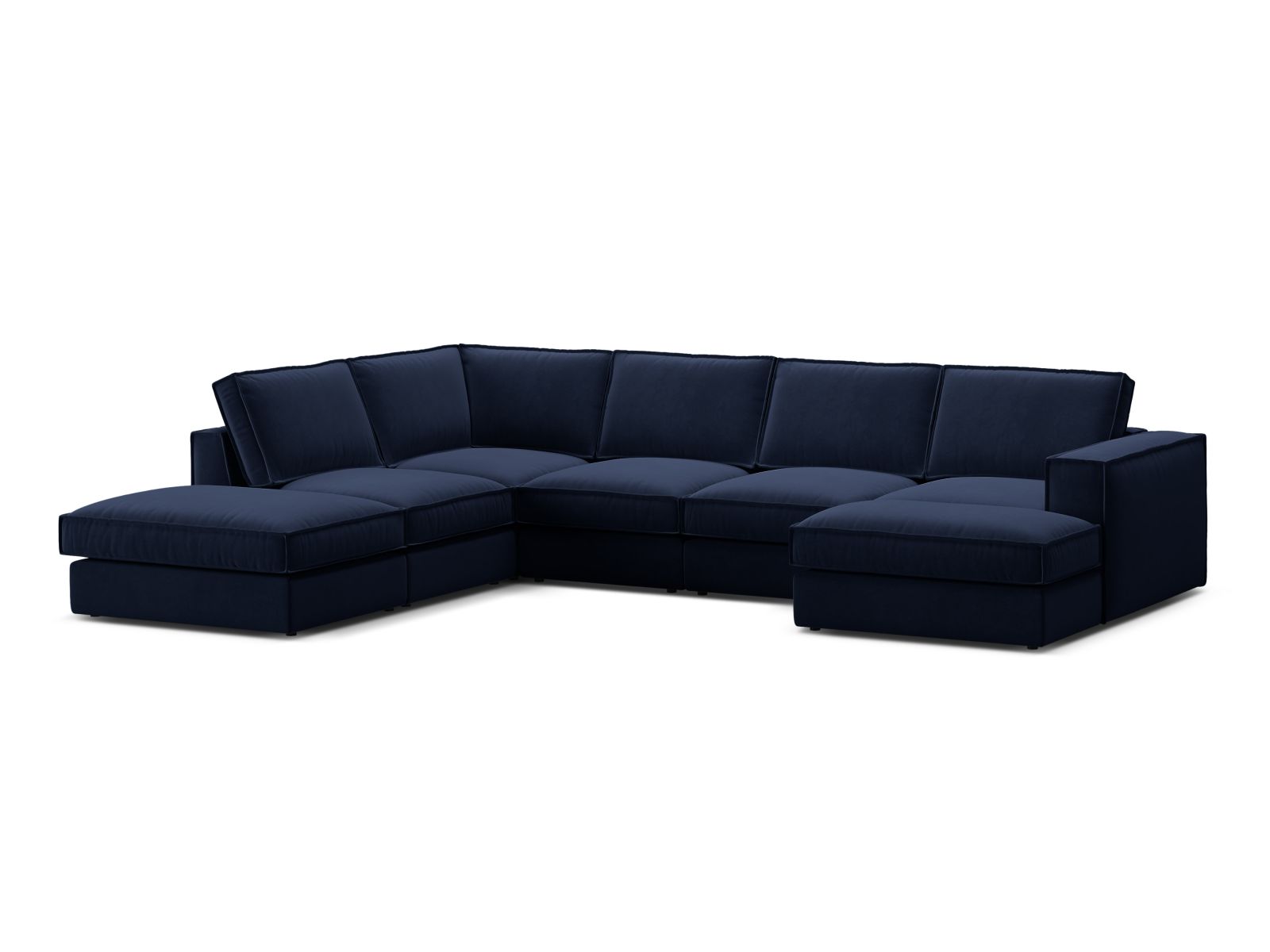 5-Sitzer Modular Ecksofa Panoramic links Pola in Royal Blue-Salvador präsentiert im Onlineshop von KAQTU Design AG. Ecksofa links ist von Micadoni