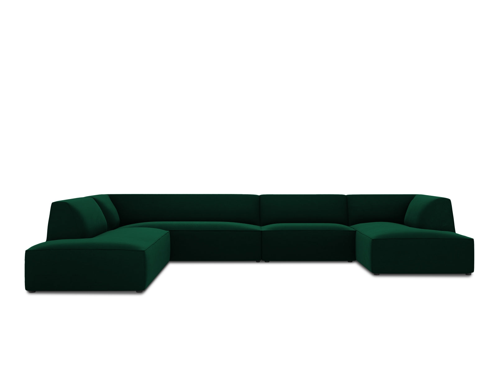 Ruby Velour Panoramic Ecksofa links 7 Sitzer in Bottle Green präsentiert im Onlineshop von KAQTU Design AG. Ecksofa links ist von Micadoni