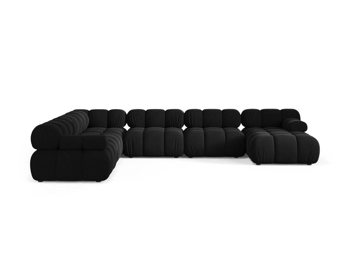 8-Sitzer Modular Ecksofa Panoramic links Bellis in Black-Bluvel präsentiert im Onlineshop von KAQTU Design AG. Ecksofa links ist von Micadoni