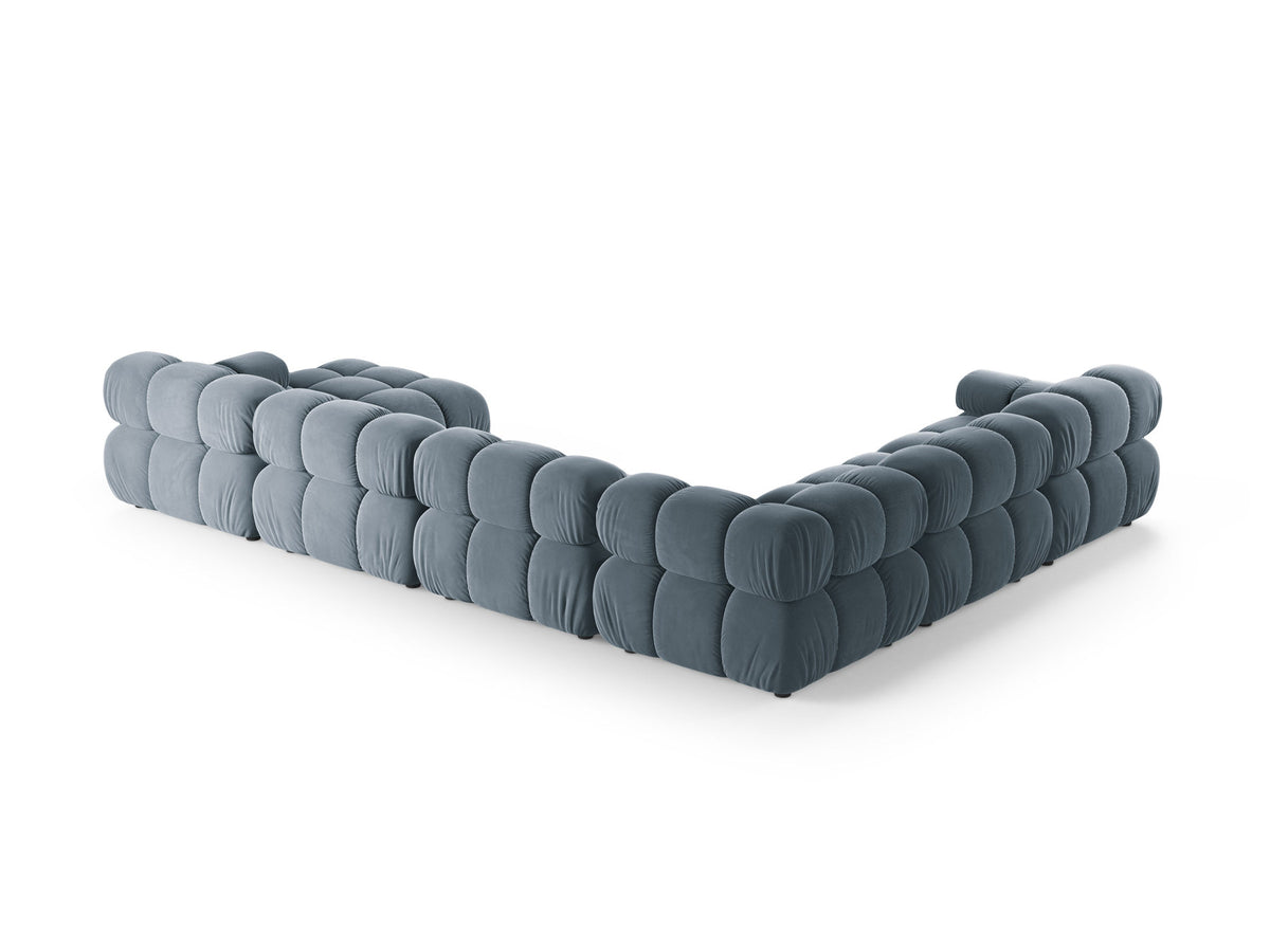 8-Sitzer Modular Ecksofa Panoramic links Bellis in Light Blue-Bluvel präsentiert im Onlineshop von KAQTU Design AG. Ecksofa links ist von Micadoni