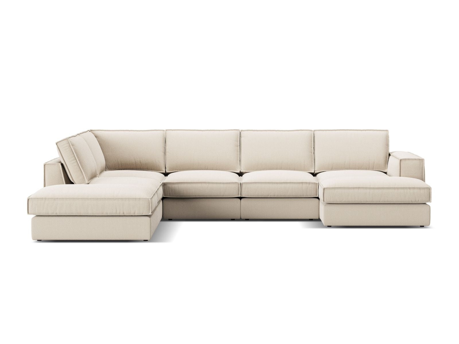 5-Sitzer Modular Ecksofa Panoramic links Pola in Beige-Babel präsentiert im Onlineshop von KAQTU Design AG. Ecksofa links ist von Micadoni