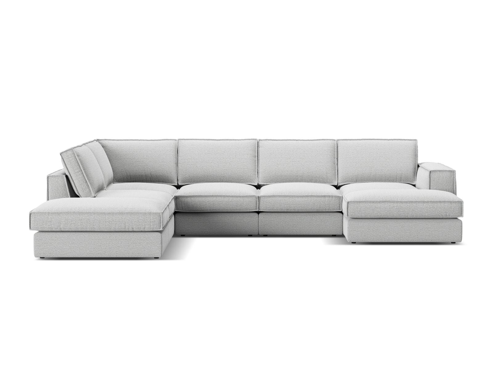 5-Sitzer Modular Ecksofa Panoramic links Pola in Light Grey-Babel präsentiert im Onlineshop von KAQTU Design AG. Ecksofa links ist von Micadoni