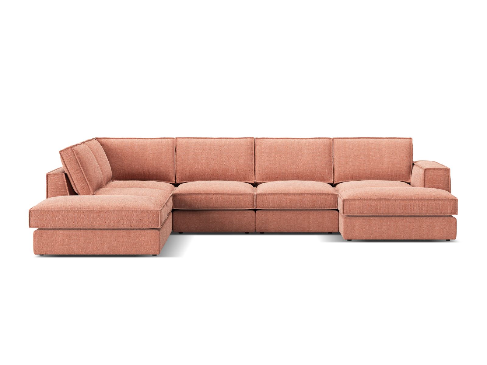 5-Sitzer Modular Ecksofa Panoramic links Pola in Red-Babel präsentiert im Onlineshop von KAQTU Design AG. Ecksofa links ist von Micadoni