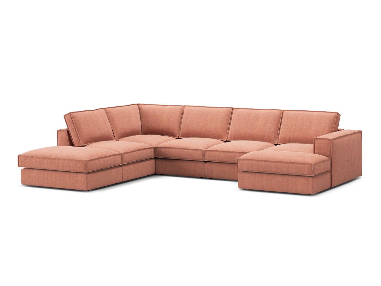 5-Sitzer Modular Ecksofa Panoramic links Pola in Red-Babel präsentiert im Onlineshop von KAQTU Design AG. Ecksofa links ist von Micadoni