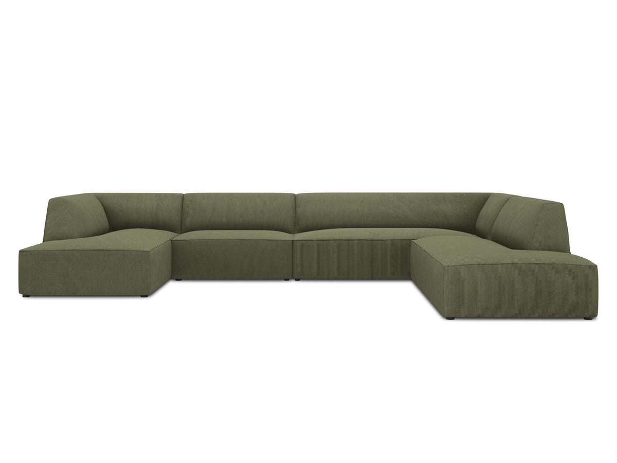Ruby Panoramic Ecksofa rechts 7 Sitzer in Green-Scala präsentiert im Onlineshop von KAQTU Design AG. Ecksofa rechts ist von Micadoni