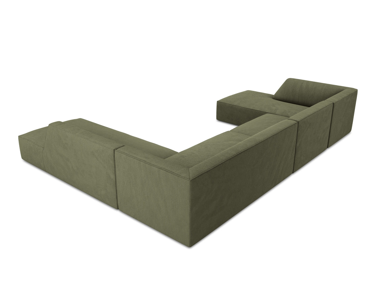 Ruby Panoramic Ecksofa rechts 7 Sitzer in Green-Scala präsentiert im Onlineshop von KAQTU Design AG. Ecksofa rechts ist von Micadoni
