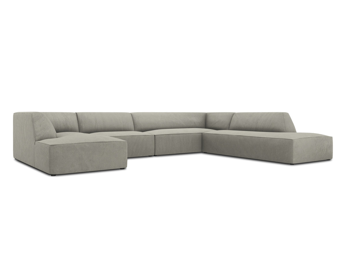 Ruby Panoramic Ecksofa rechts 7 Sitzer in Light Grey-Scala präsentiert im Onlineshop von KAQTU Design AG. Ecksofa rechts ist von Micadoni