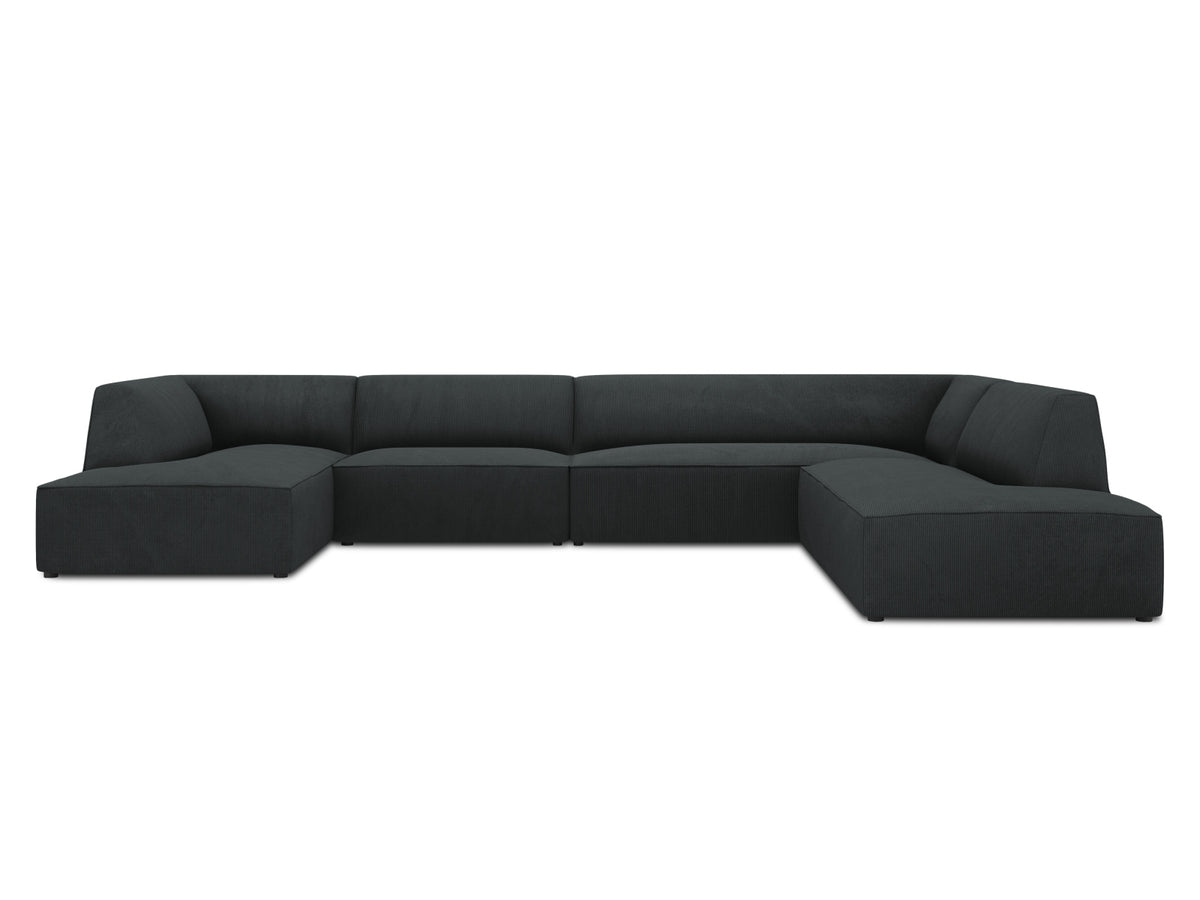 Ruby Panoramic Ecksofa rechts 7 Sitzer in Black-Scala präsentiert im Onlineshop von KAQTU Design AG. Ecksofa rechts ist von Micadoni