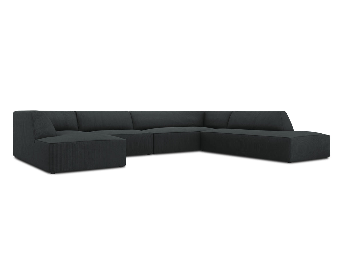 Ruby Panoramic Ecksofa rechts 7 Sitzer in Black-Scala präsentiert im Onlineshop von KAQTU Design AG. Ecksofa rechts ist von Micadoni