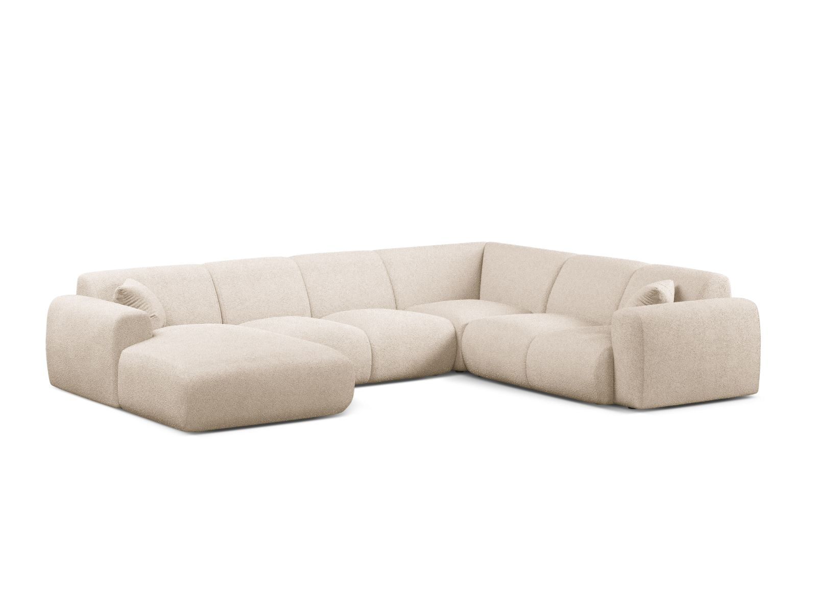 6-Sitzer Modular Panoramic Rechter Ecksofa Molino in Beige-Baloo präsentiert im Onlineshop von KAQTU Design AG. Ecksofa rechts ist von Micadoni