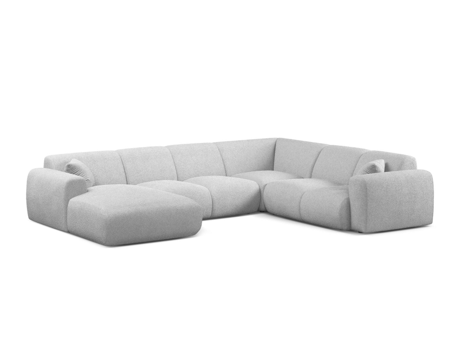 6-Sitzer Modular Panoramic Rechter Ecksofa Molino in Light Grey-Baloo präsentiert im Onlineshop von KAQTU Design AG. Ecksofa rechts ist von Micadoni