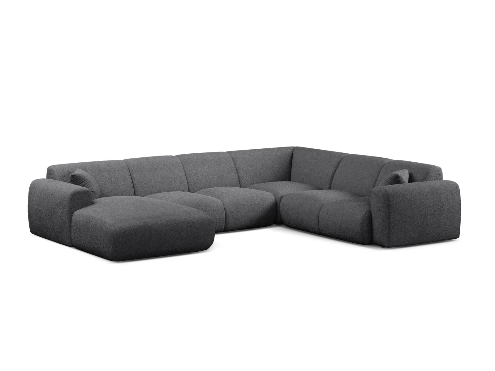 6-Sitzer Modular Panoramic Rechter Ecksofa Molino in Dark Grey-Baloo präsentiert im Onlineshop von KAQTU Design AG. Ecksofa rechts ist von Micadoni