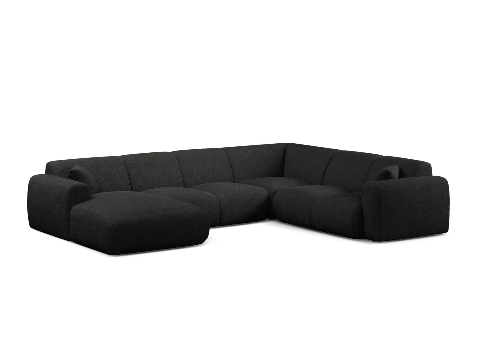 6-Sitzer Modular Panoramic Rechter Ecksofa Molino in Black-Baloo präsentiert im Onlineshop von KAQTU Design AG. Ecksofa rechts ist von Micadoni