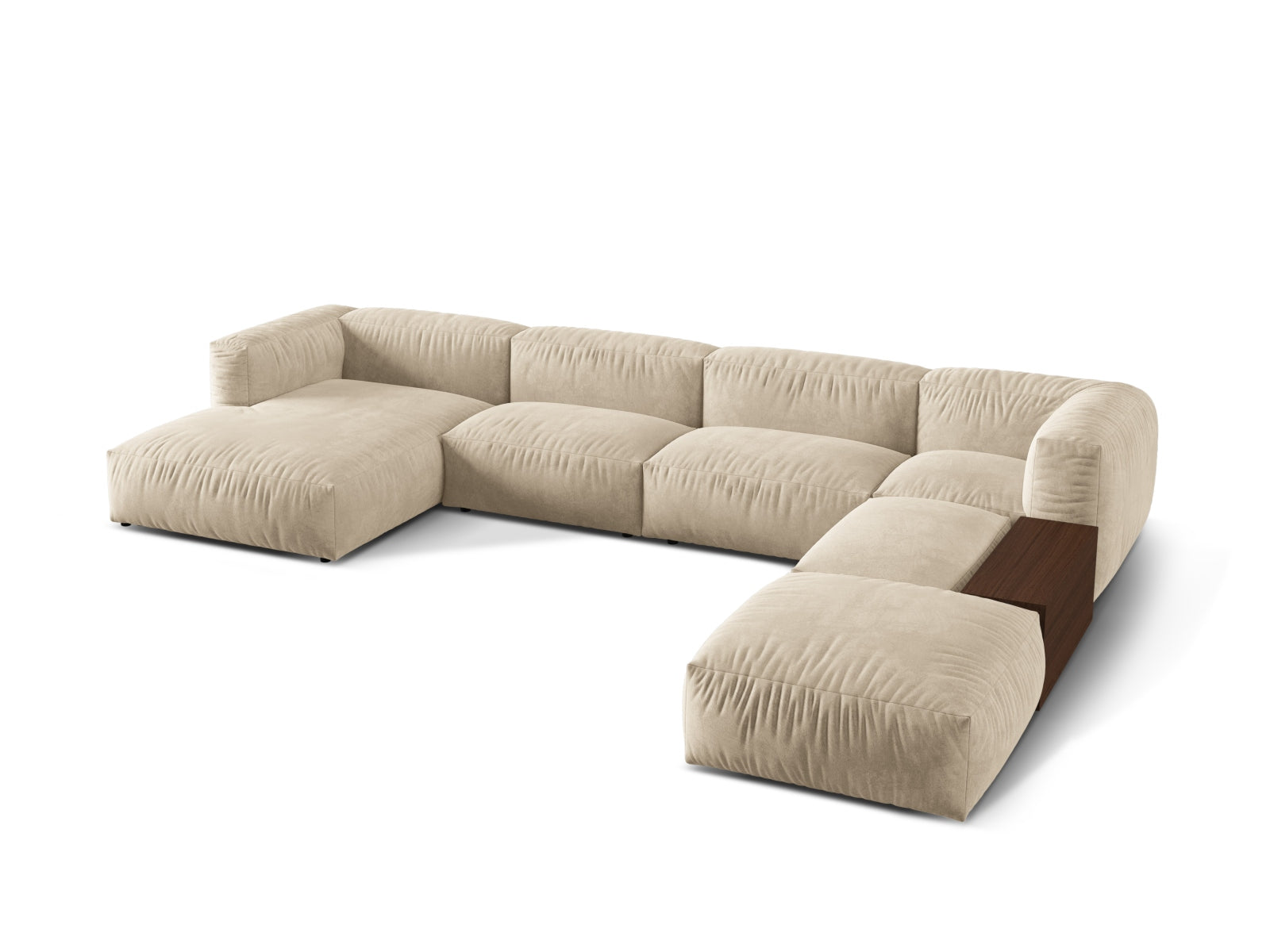 Entdecken Sie das elegante Martina Modulares Panoramic Ecksofa rechts 5 Sitzer von Micadoni – stilvoll, komfortabel und individuell gestaltbar für Ihr Zuhause.