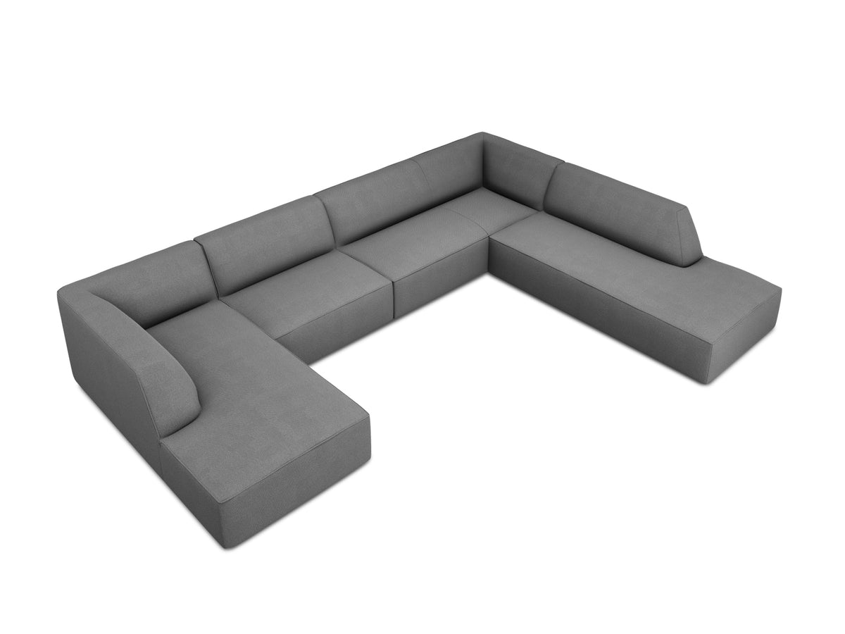Ruby Panoramic Ecksofa rechts 7 Sitzer in Grey-Ottawa präsentiert im Onlineshop von KAQTU Design AG. Ecksofa rechts ist von Micadoni