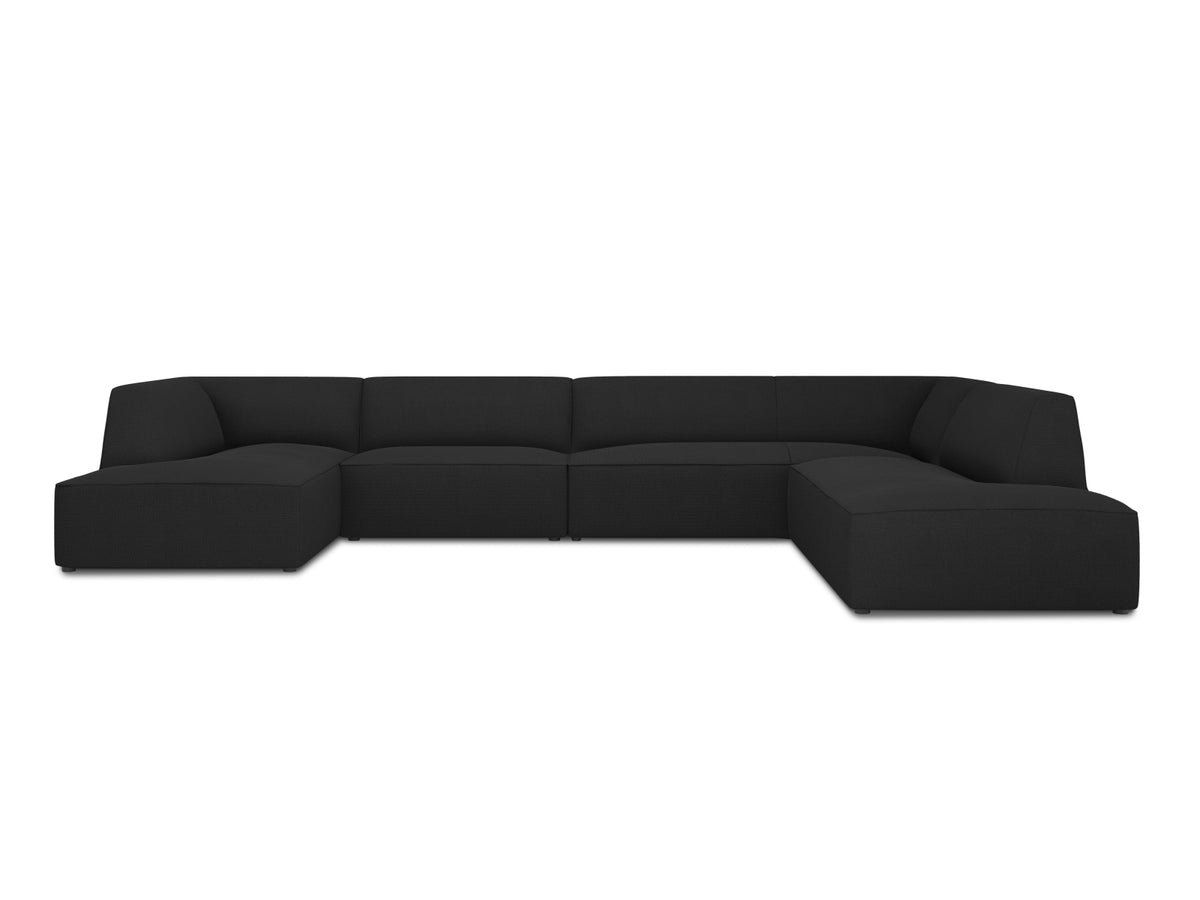Ruby Panoramic Ecksofa rechts 7 Sitzer in Black-Ottawa präsentiert im Onlineshop von KAQTU Design AG. Ecksofa rechts ist von Micadoni