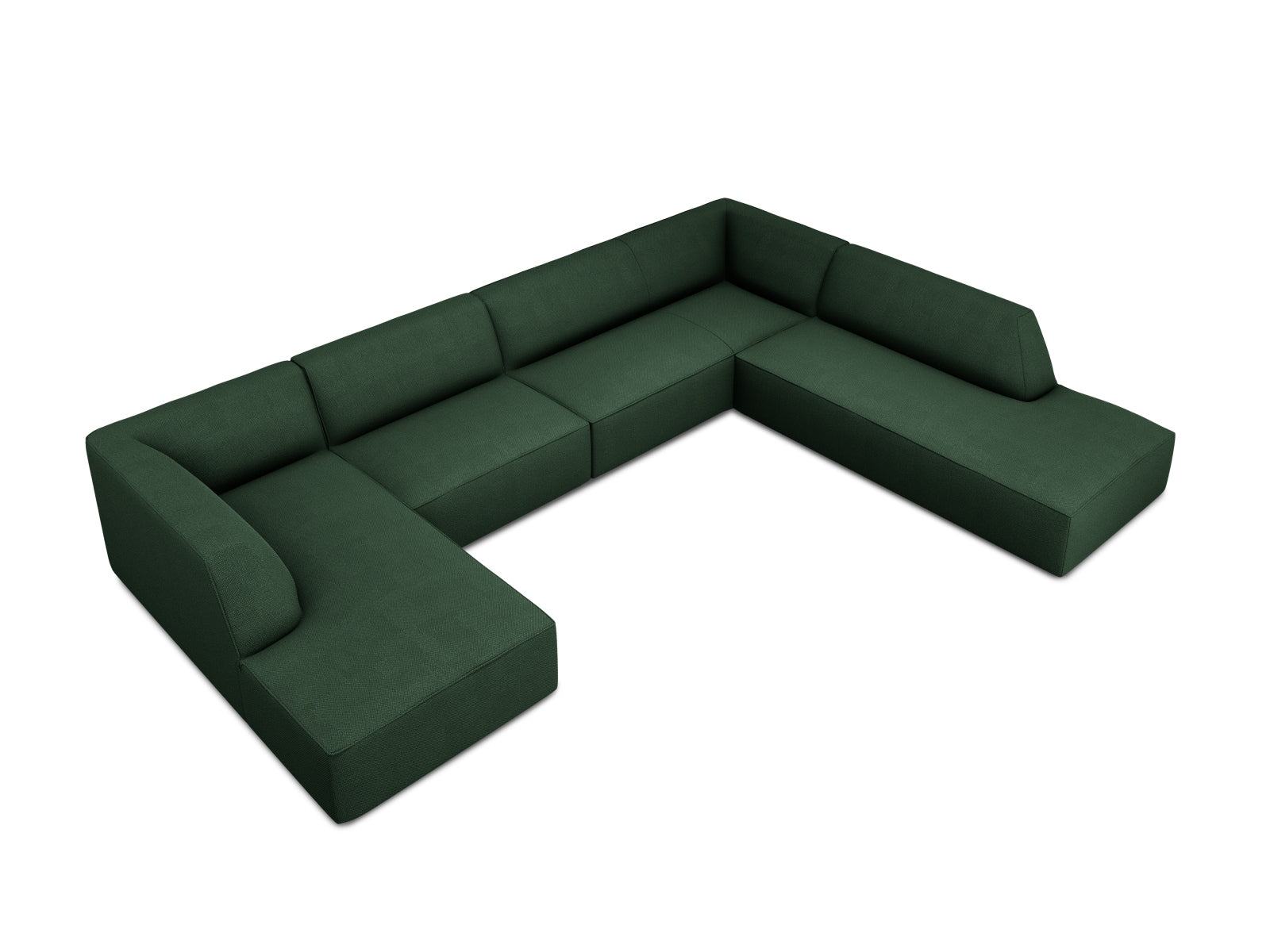 Luxuriöses Ruby Panoramic Ecksofa rechts, 7 Sitzer, perfekt für großzügige Wohnzimmer, vereint Komfort und modernes Design.