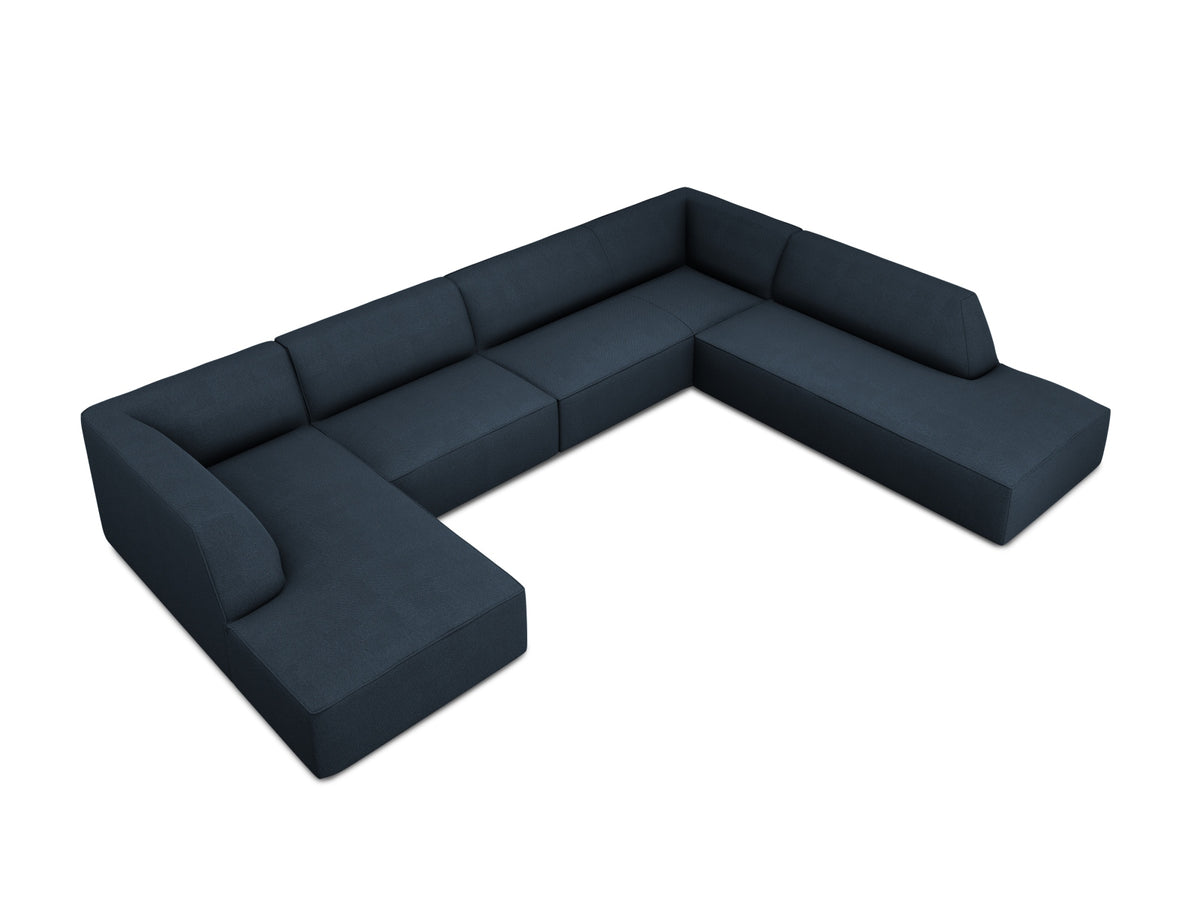 Ruby Panoramic Ecksofa rechts 7 Sitzer in Navy Blue-Ottawa präsentiert im Onlineshop von KAQTU Design AG. Ecksofa rechts ist von Micadoni