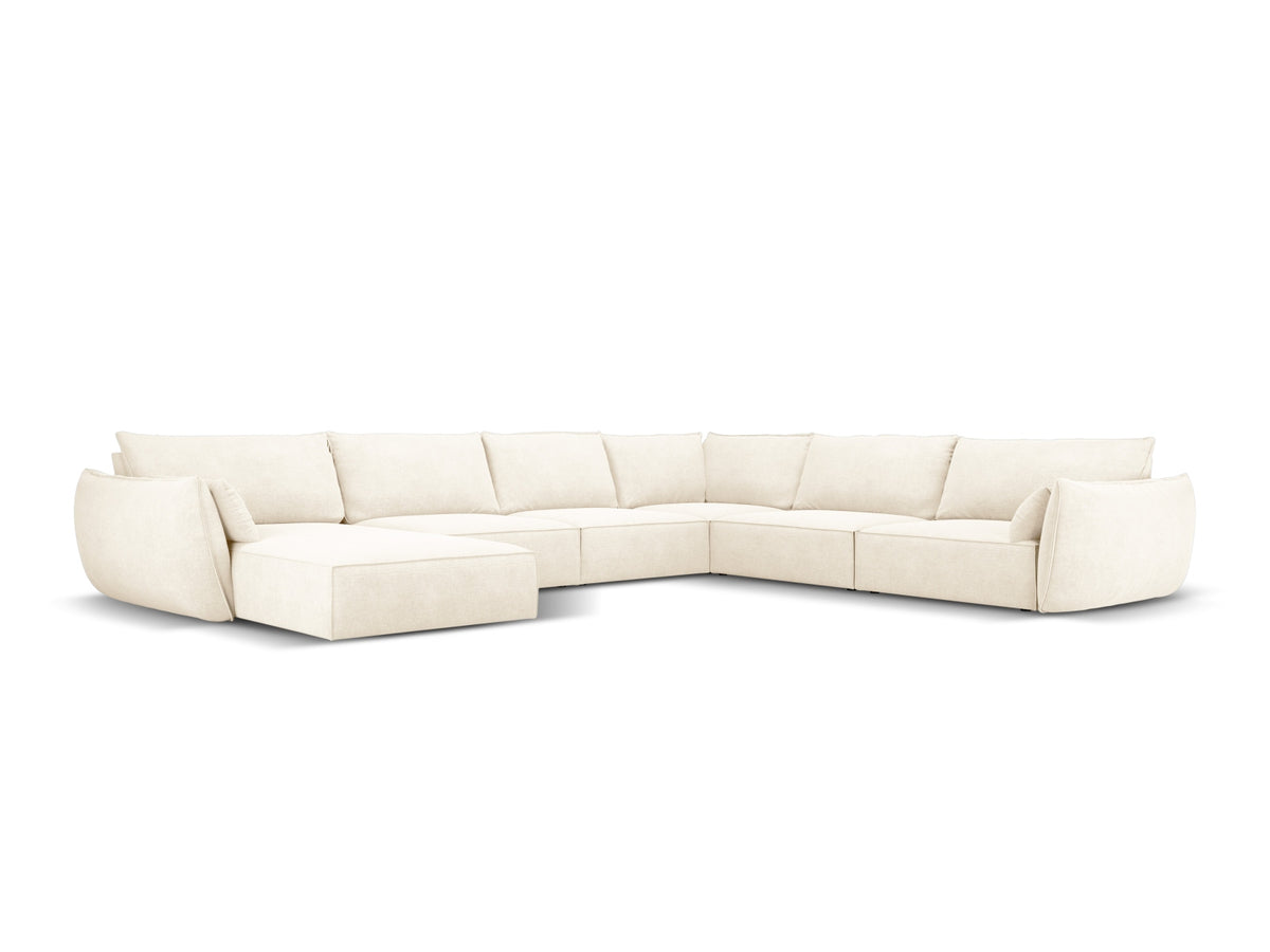 Kaelle Panoramic Ecksofa rechts 8 Sitzer in Light Beige-Over The Horizon präsentiert im Onlineshop von KAQTU Design AG. Ecksofa rechts ist von Micadoni