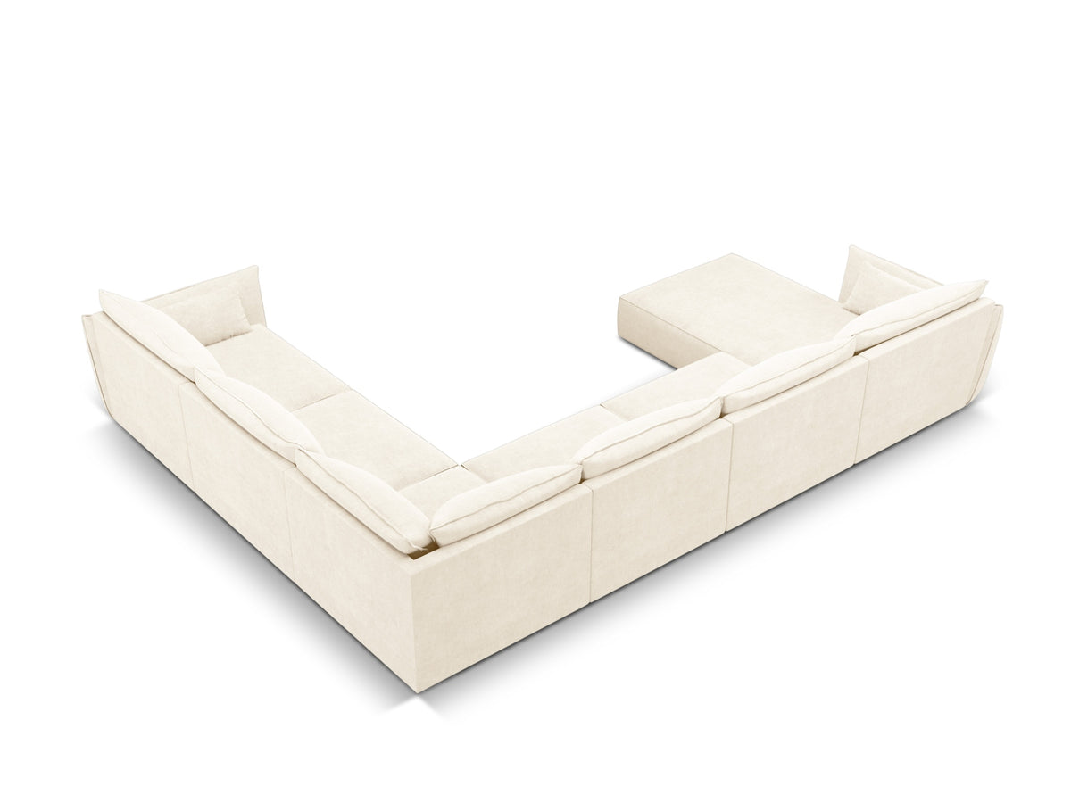 Kaelle Panoramic Ecksofa rechts 8 Sitzer in Light Beige-Over The Horizon präsentiert im Onlineshop von KAQTU Design AG. Ecksofa rechts ist von Micadoni
