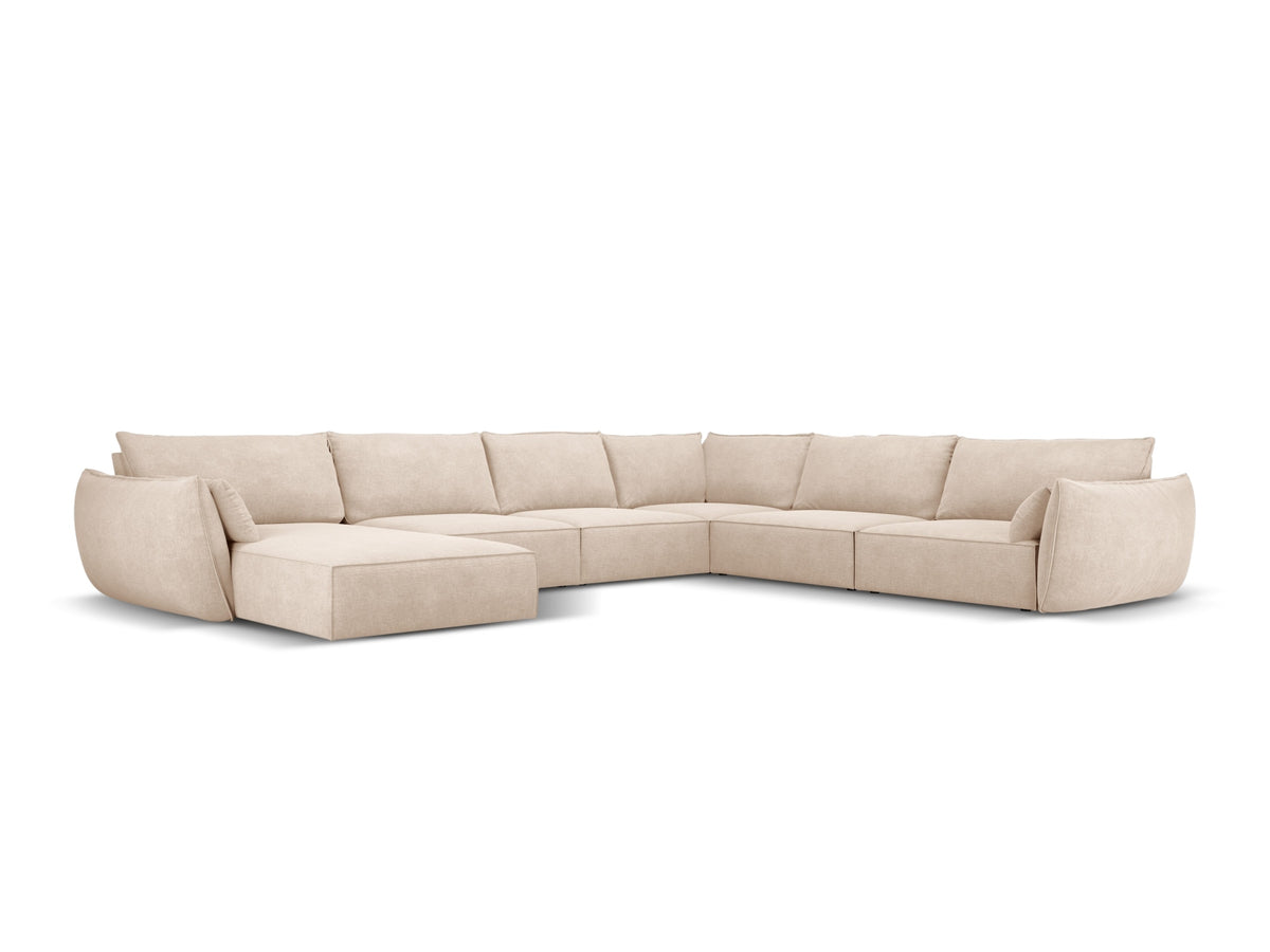 Kaelle Panoramic Ecksofa rechts 8 Sitzer in Beige-Over The Horizon präsentiert im Onlineshop von KAQTU Design AG. Ecksofa rechts ist von Micadoni
