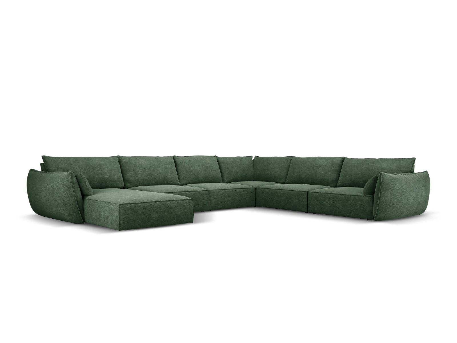 Kaelle Panoramic Ecksofa rechts 8 Sitzer in Bottle Green-Over The Horizon präsentiert im Onlineshop von KAQTU Design AG. Ecksofa rechts ist von Micadoni