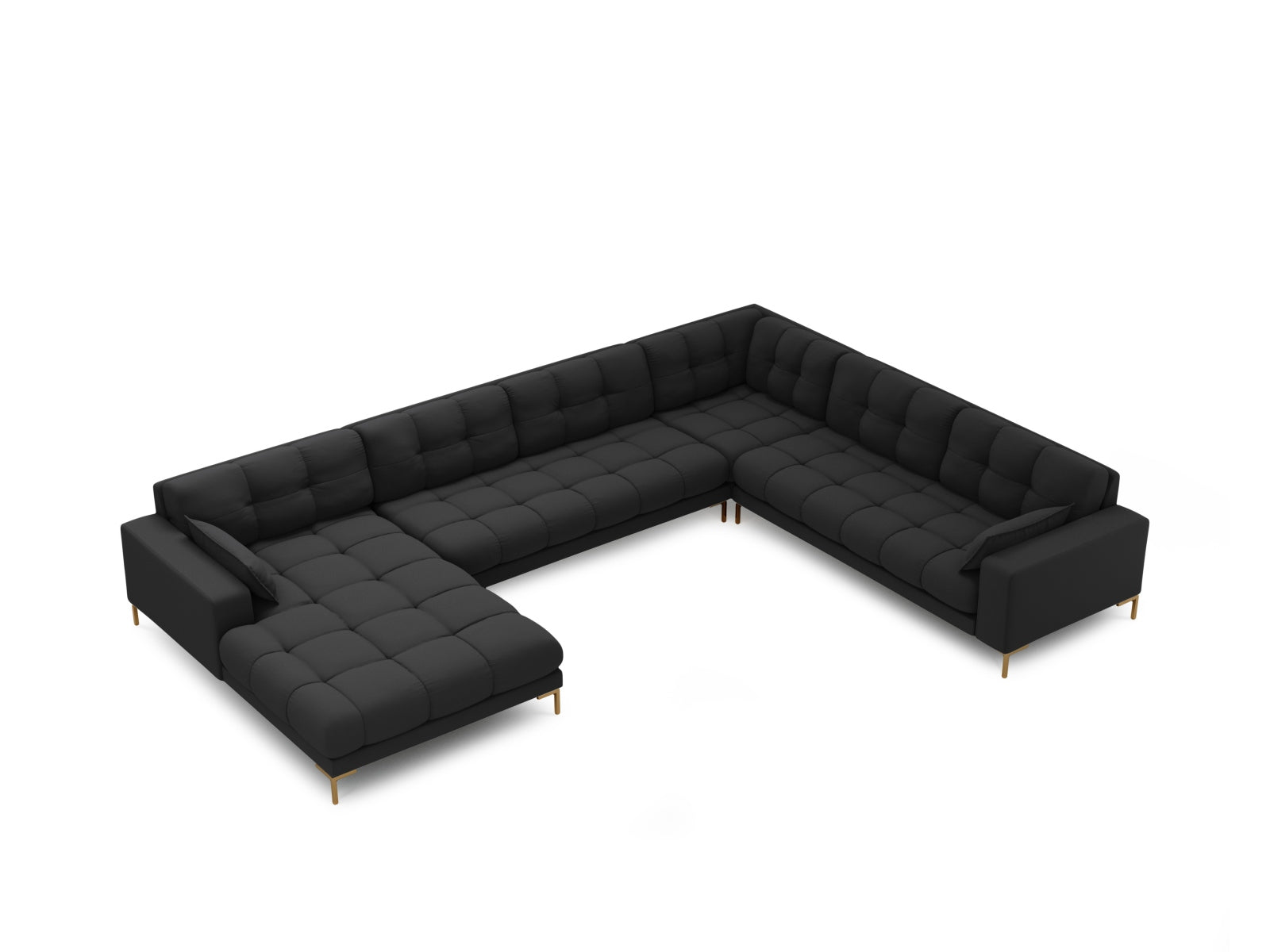 Erleben Sie das Mamaia Panoramic Ecksofa rechts 7 Sitzer von Micadoni – ein elegantes, komfortables Sofa für entspannte Stunden in Ihrem Zuhause!
