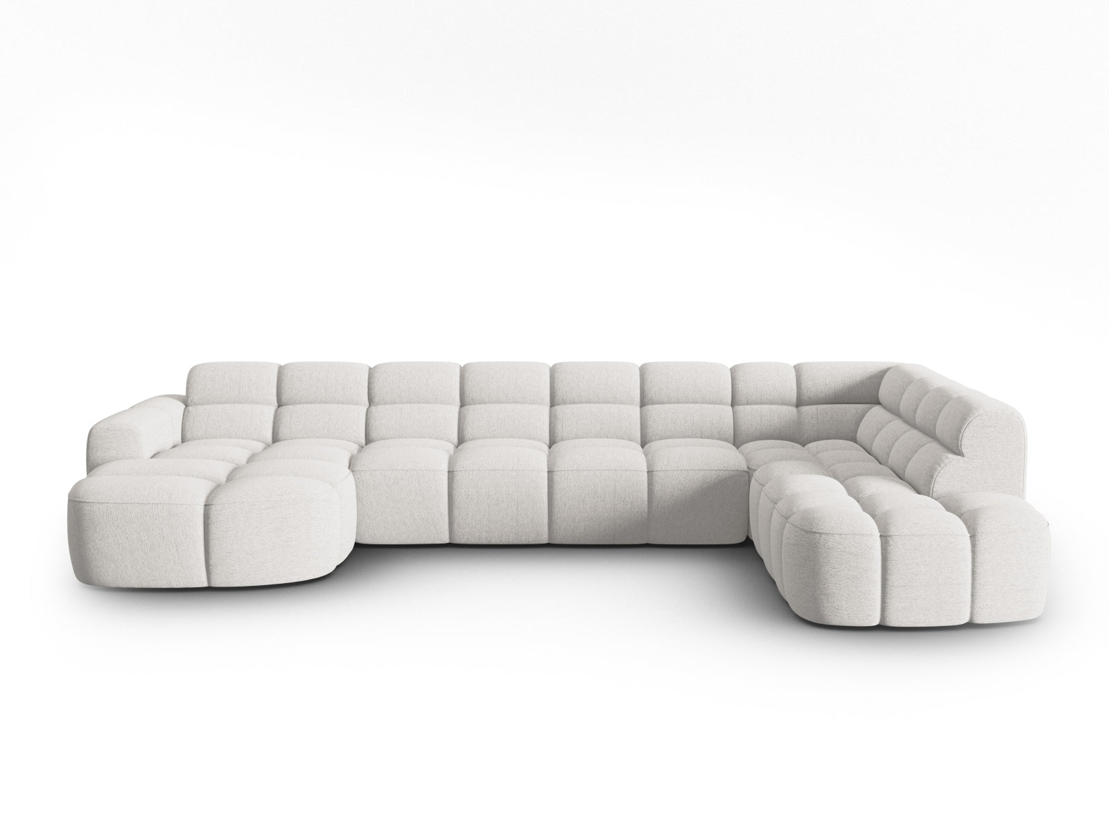 Lisa Panoramic Ecksofa rechts 7 Sitzer in Light Grey präsentiert im Onlineshop von KAQTU Design AG. Ecksofa rechts ist von Micadoni