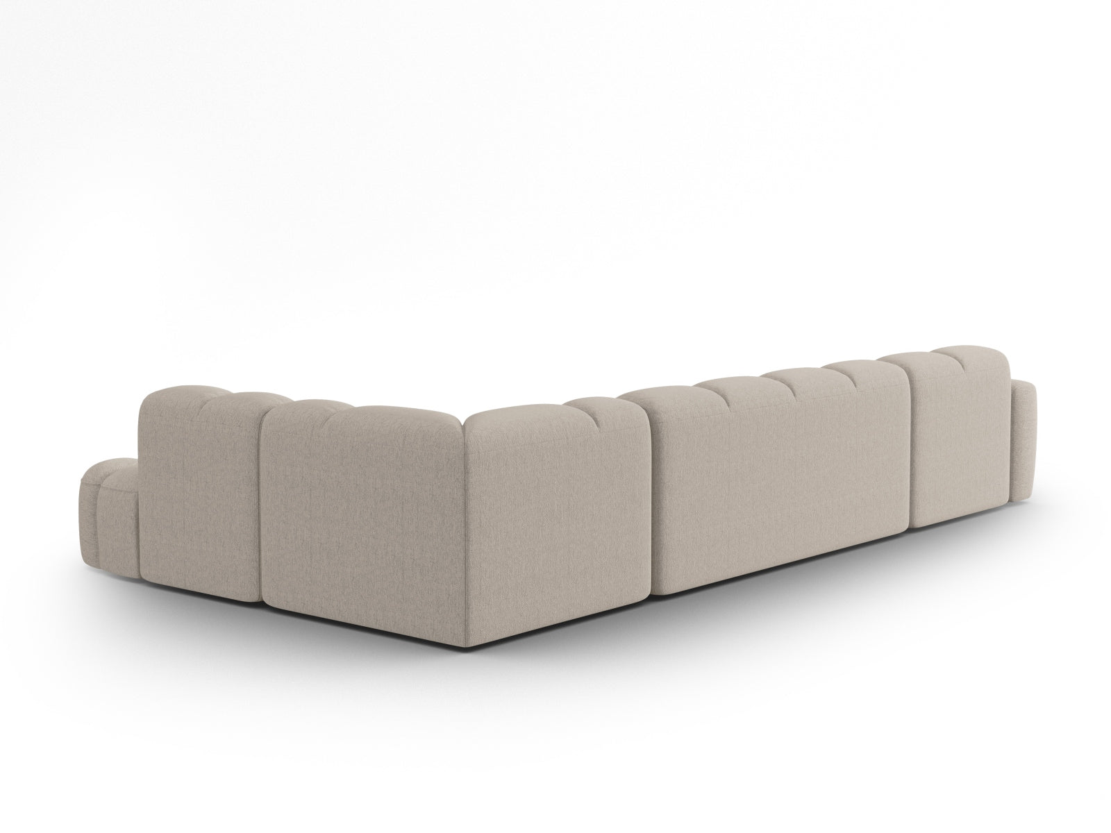 Erleben Sie das stilvolle Lisa Panoramic Ecksofa rechts 7 Sitzer von Micadoni. Luxuriöser Velours, viel Platz und zeitgemässes Design für Ihr Zuhause.