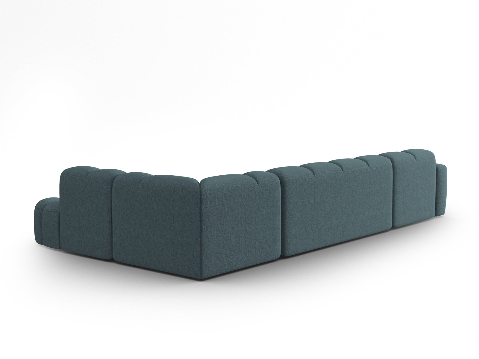 Entdecken Sie das elegante Lisa Panoramic Ecksofa rechts 7 Sitzer von Micadoni. Hochwertiger Velours, grosszügiger Platz und modernes Design für Ihr Wohnzimmer.
