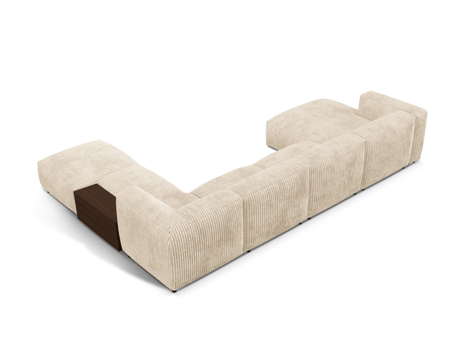 Erleben Sie das Martina Modulares Panoramic Ecksofa rechts 5 Sitzer von Micadoni – ein elegantes, anpassbares Sofa für maximalen Komfort und Stil in Ihrem Wohnzimmer.