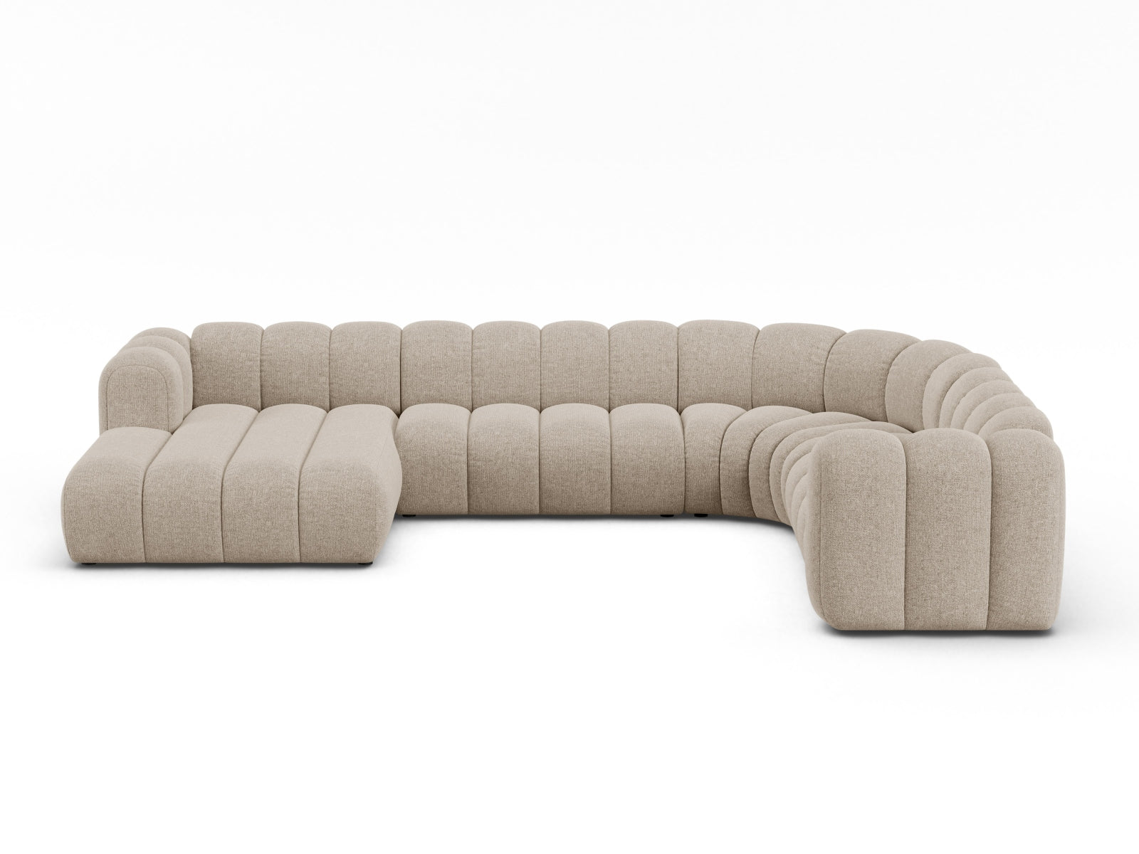 Lupine Modular Panoramic Ecksofa rechts 6 Sitzer in Dark Beige-Eden präsentiert im Onlineshop von KAQTU Design AG. Ecksofa rechts ist von Micadoni