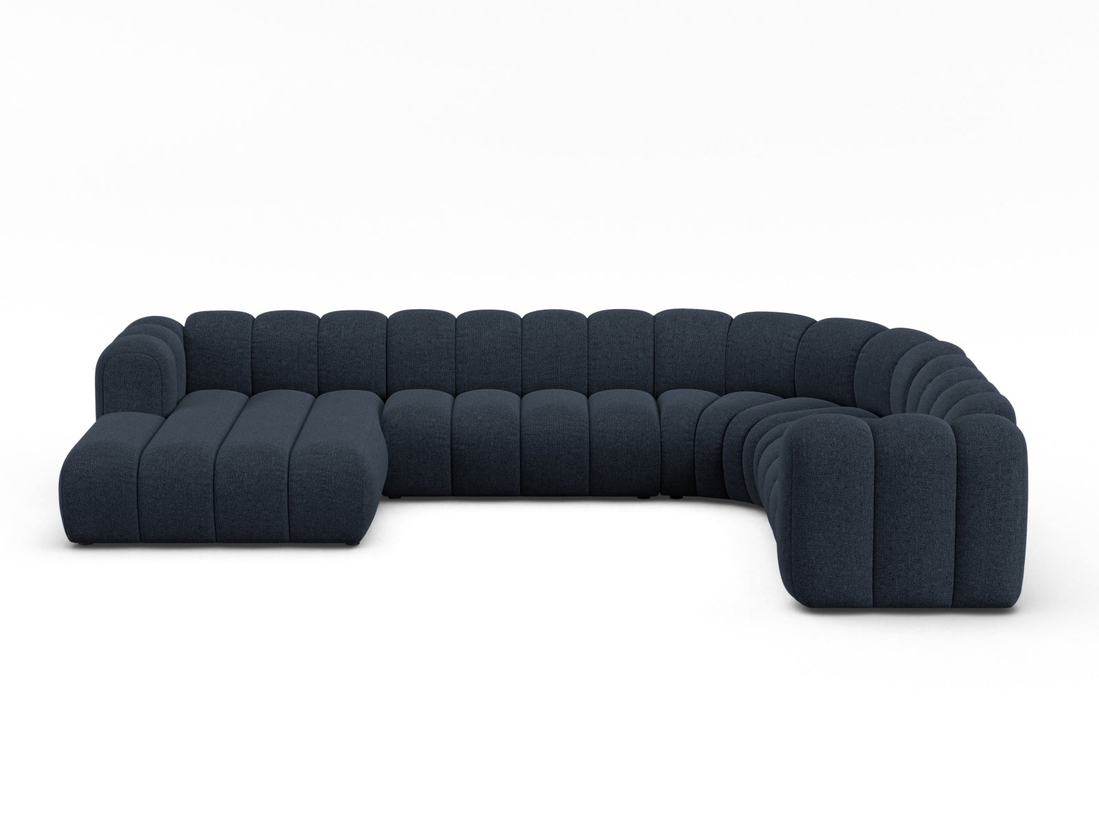 Lupine Modular Panoramic Ecksofa rechts 6 Sitzer in Navy Blue präsentiert im Onlineshop von KAQTU Design AG. Ecksofa rechts ist von Micadoni