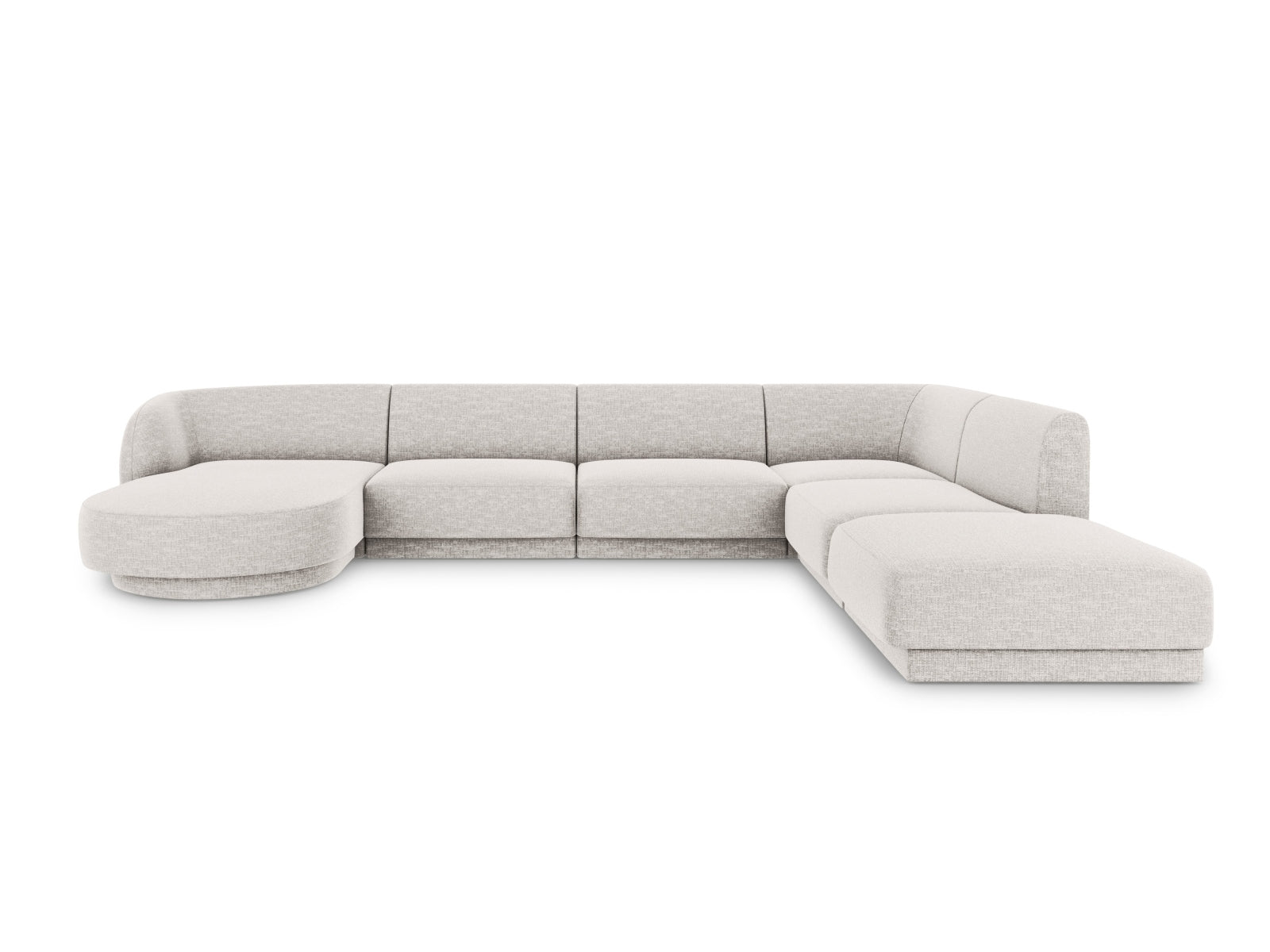 Miley Panoramic Ecksofa rechts 6 Sitzer in Silver-Eden präsentiert im Onlineshop von KAQTU Design AG. Ecksofa rechts ist von Micadoni