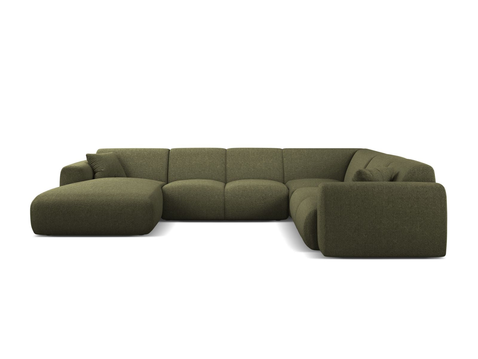 Elegantes 6-Sitzer Ecksofa Molino in Panoramic-Design, rechtsseitig, ideal für stilvolle Wohnräume und gemütliche Abende.