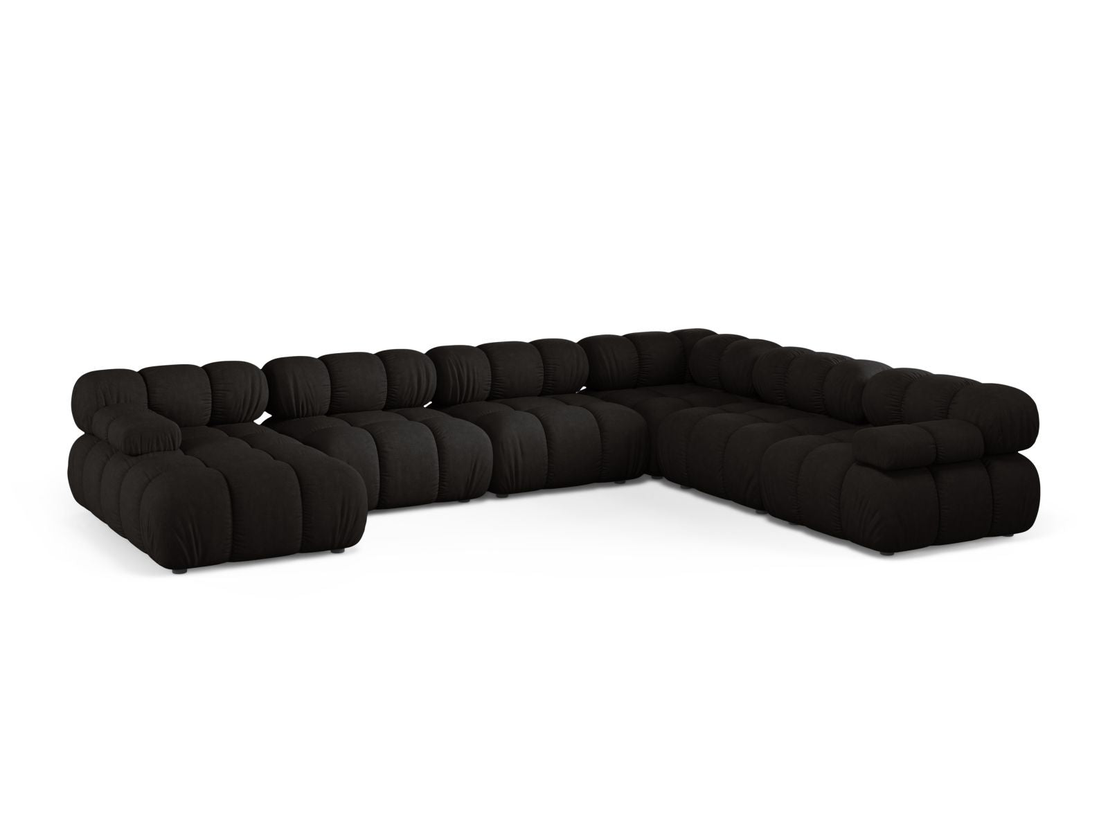 8-Sitzer Bellis Modular Ecksofa Panoramic rechts in Black-Liberty präsentiert im Onlineshop von KAQTU Design AG. Ecksofa rechts ist von Micadoni