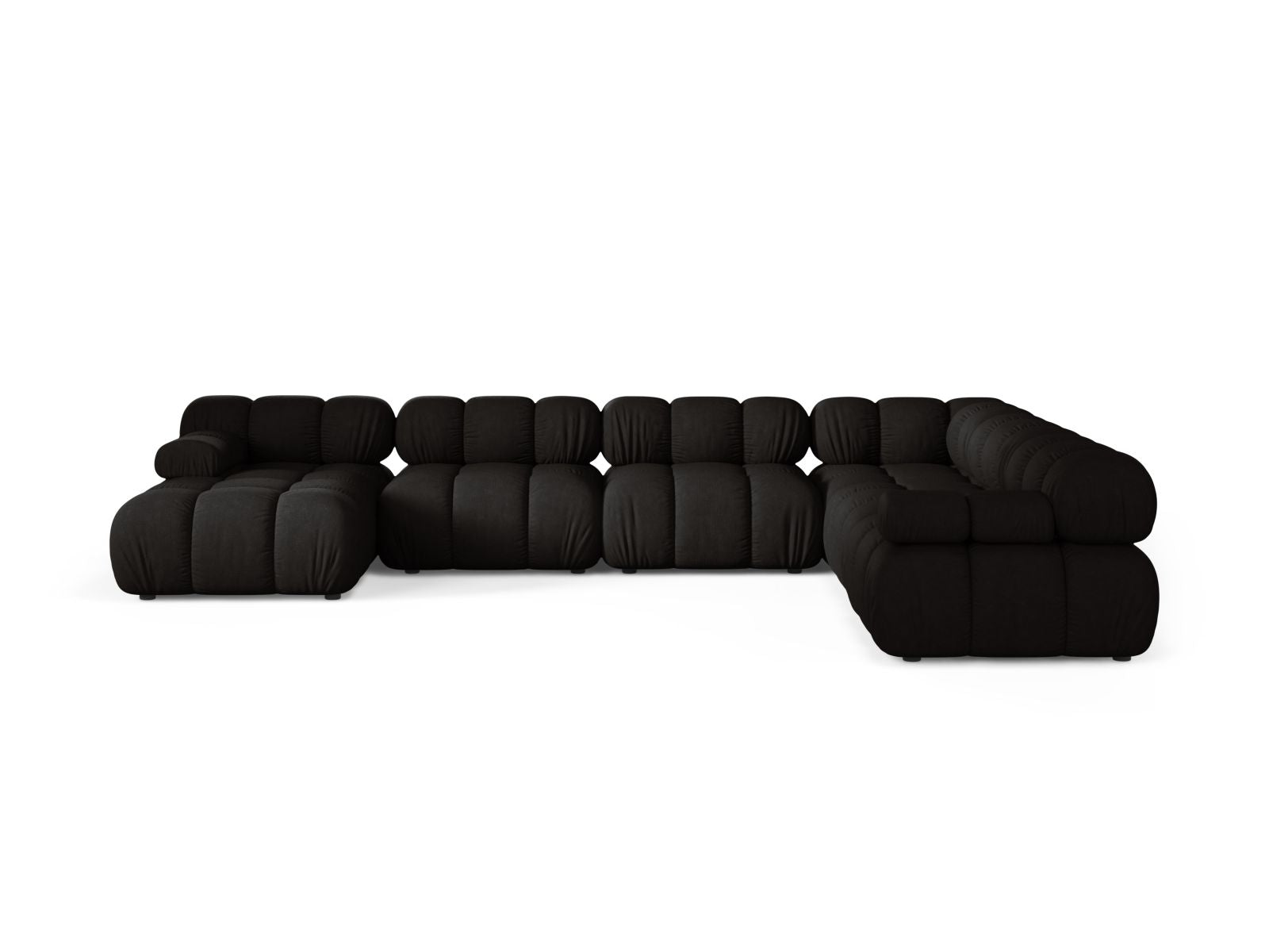 8-Sitzer Bellis Modular Ecksofa Panoramic rechts in Black-Liberty präsentiert im Onlineshop von KAQTU Design AG. Ecksofa rechts ist von Micadoni