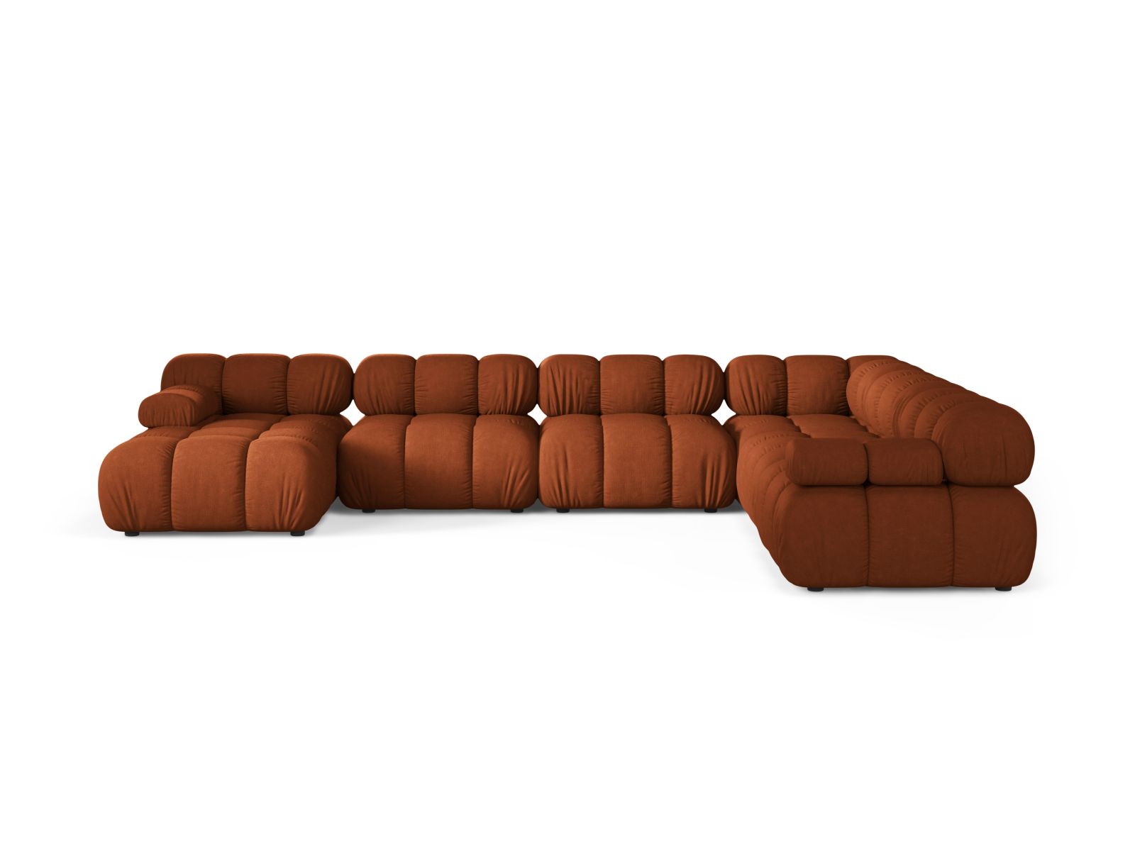 8-Sitzer Bellis Modular Ecksofa Panoramic rechts in Brick-Liberty präsentiert im Onlineshop von KAQTU Design AG. Ecksofa rechts ist von Micadoni