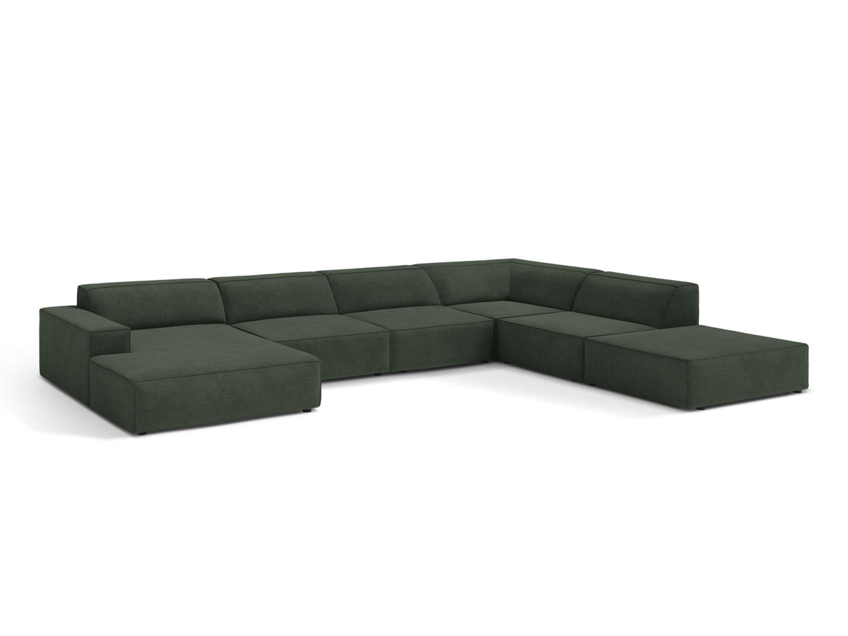 7-Sitzer Modular Ecksofa Panoramic rechts Jodie in Moss Green-Liberty präsentiert im Onlineshop von KAQTU Design AG. Ecksofa rechts ist von Micadoni