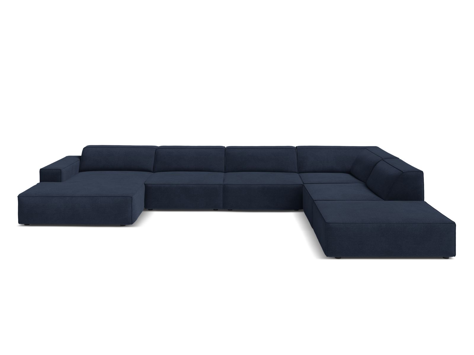 7-Sitzer Modular Ecksofa Panoramic rechts Jodie in Navy Blue-Liberty präsentiert im Onlineshop von KAQTU Design AG. Ecksofa rechts ist von Micadoni