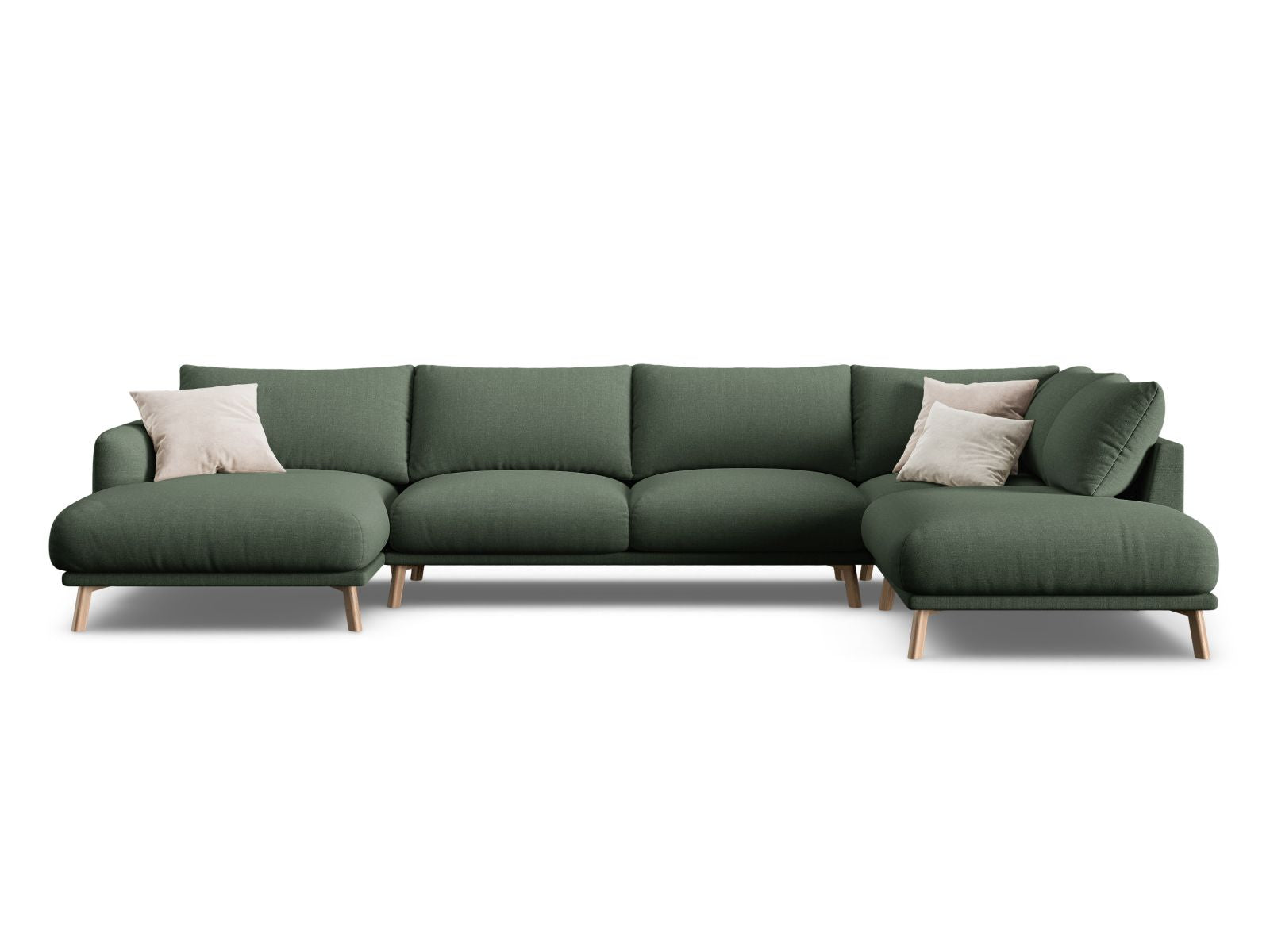 6-Sitzer Ecksofa rechts Panoramic Naomi in Moss Green-Liberty präsentiert im Onlineshop von KAQTU Design AG. Ecksofa rechts ist von Micadoni
