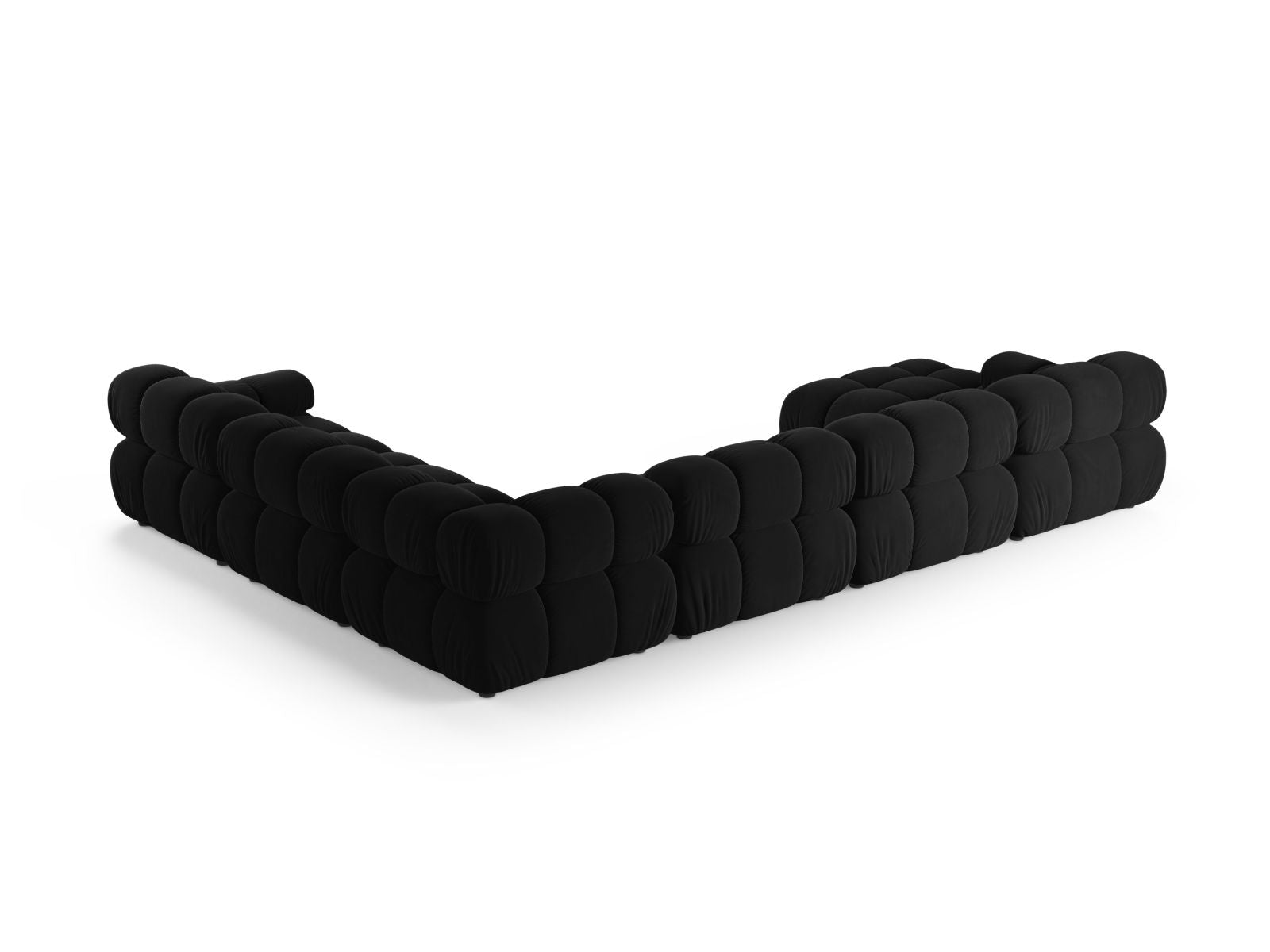 8-Sitzer Bellis Modular Ecksofa Panoramic rechts in Black-Bluvel präsentiert im Onlineshop von KAQTU Design AG. Ecksofa rechts ist von Micadoni