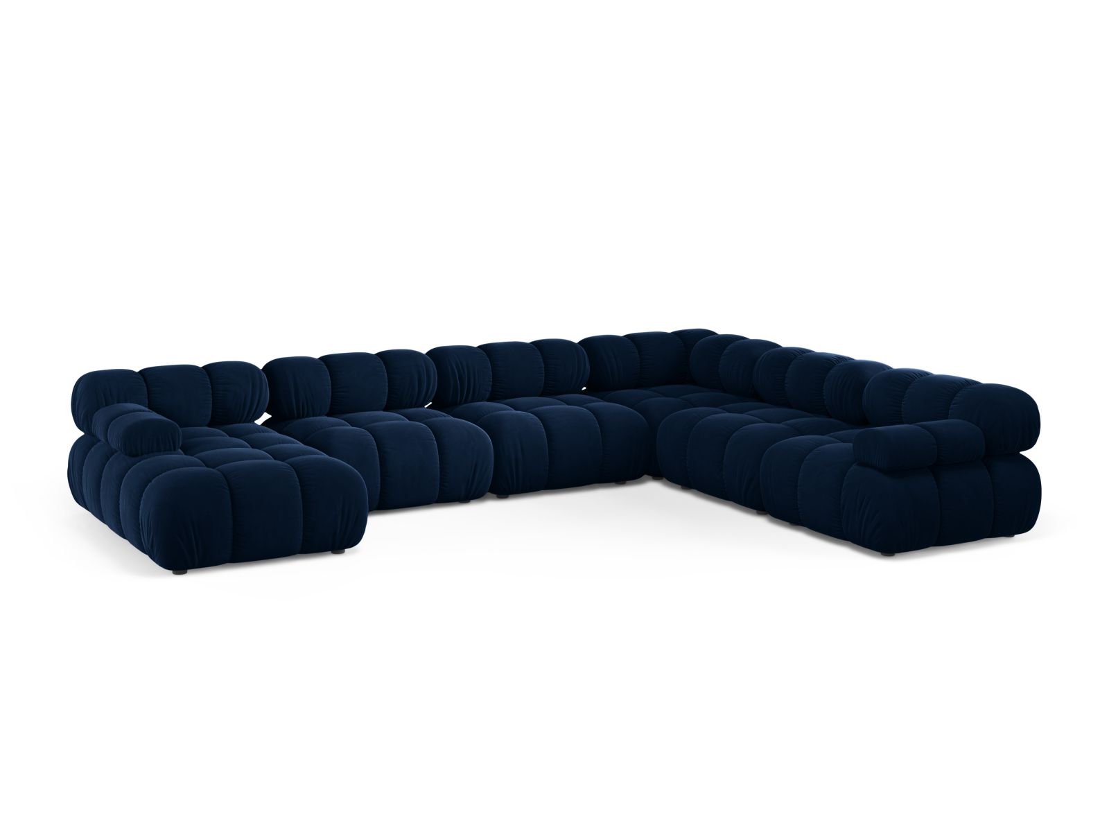 8-Sitzer Bellis Modular Ecksofa Panoramic rechts in Royal Blue-Bluvel präsentiert im Onlineshop von KAQTU Design AG. Ecksofa rechts ist von Micadoni