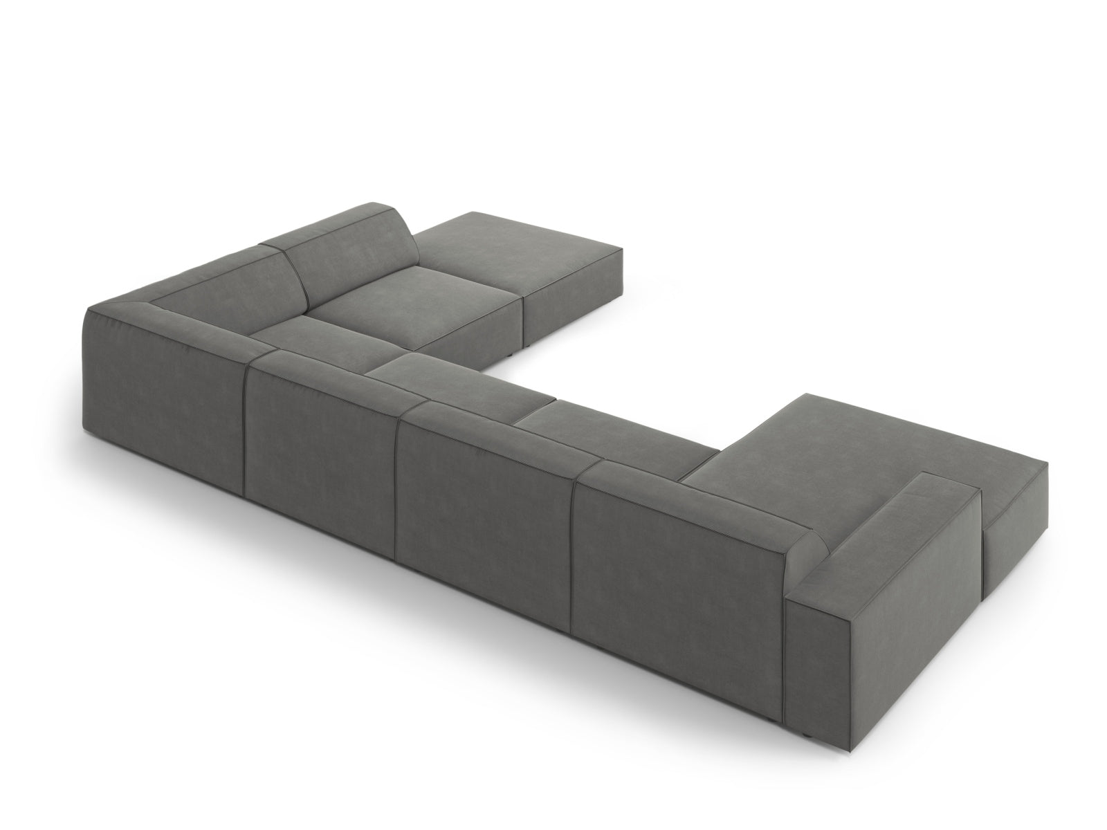 Entdecken Sie das Jodie Velour Ecksofa von Micadoni – ein stilvolles 7-Sitzer Sofa mit anpassbarem Design, hochwertigem Velours und optimalem Komfort.