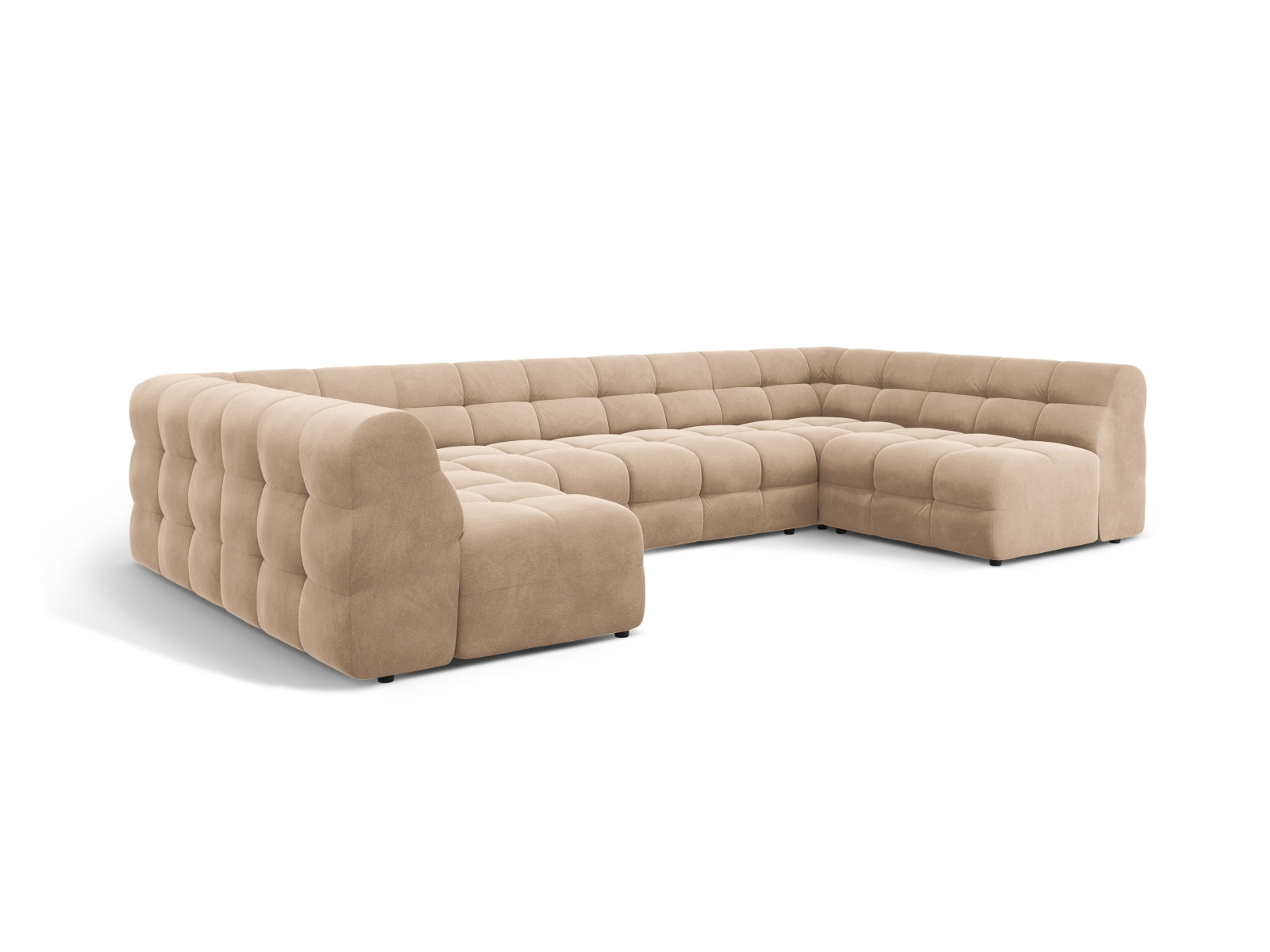 Entdecken Sie das Kendal Velour Panoramic Sofa 7 Sitzer von Micadoni – stilvolles Design, grosszügige Sitzfläche und ultimativer Komfort für Ihr Zuhause.