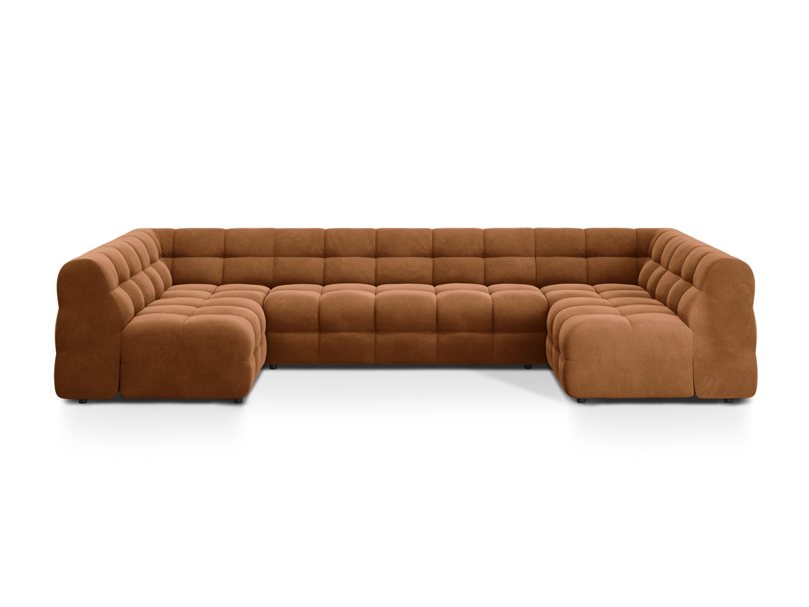 Kendal Velour Panoramic Sofa 7 Sitzer in Camel präsentiert im Onlineshop von KAQTU Design AG. 5er Sofa ist von Micadoni
