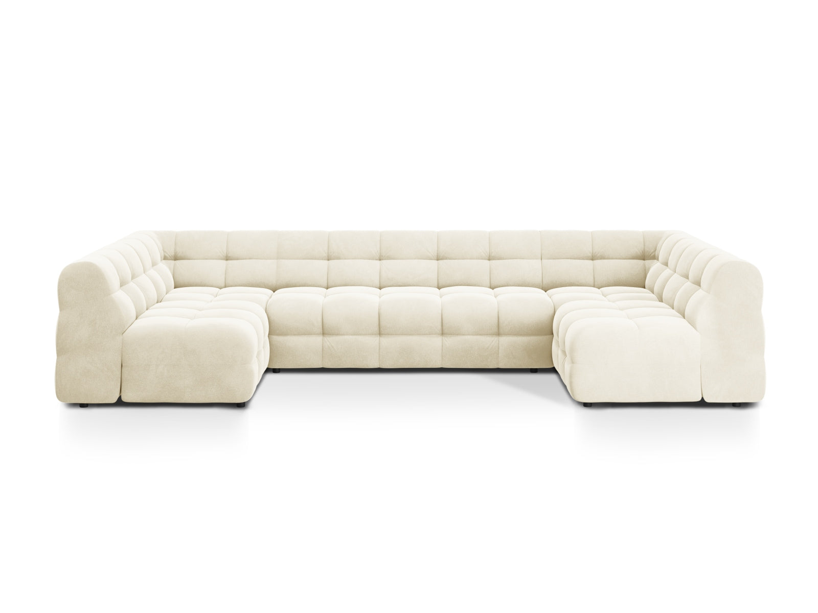 Kendal Velour Panoramic Sofa 7 Sitzer in Ivory präsentiert im Onlineshop von KAQTU Design AG. 5er Sofa ist von Micadoni