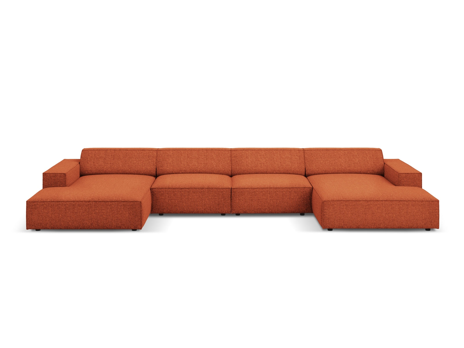 Verleihen Sie Ihrem Wohnzimmer Stil mit dem Jodie 6-Sitzer Panoramic Sofa von Micadoni – modular, komfortabel und elegant für jeden Raum.