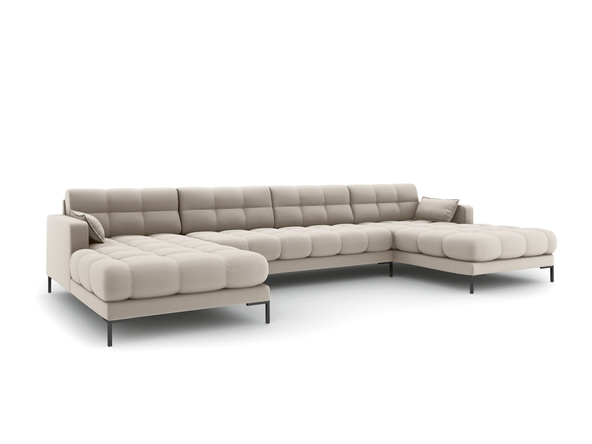 Mamaia Panoramic Sofa 6 Sitzer in Beige/Schwarz-Neve präsentiert im Onlineshop von KAQTU Design AG. 5er Sofa ist von Micadoni