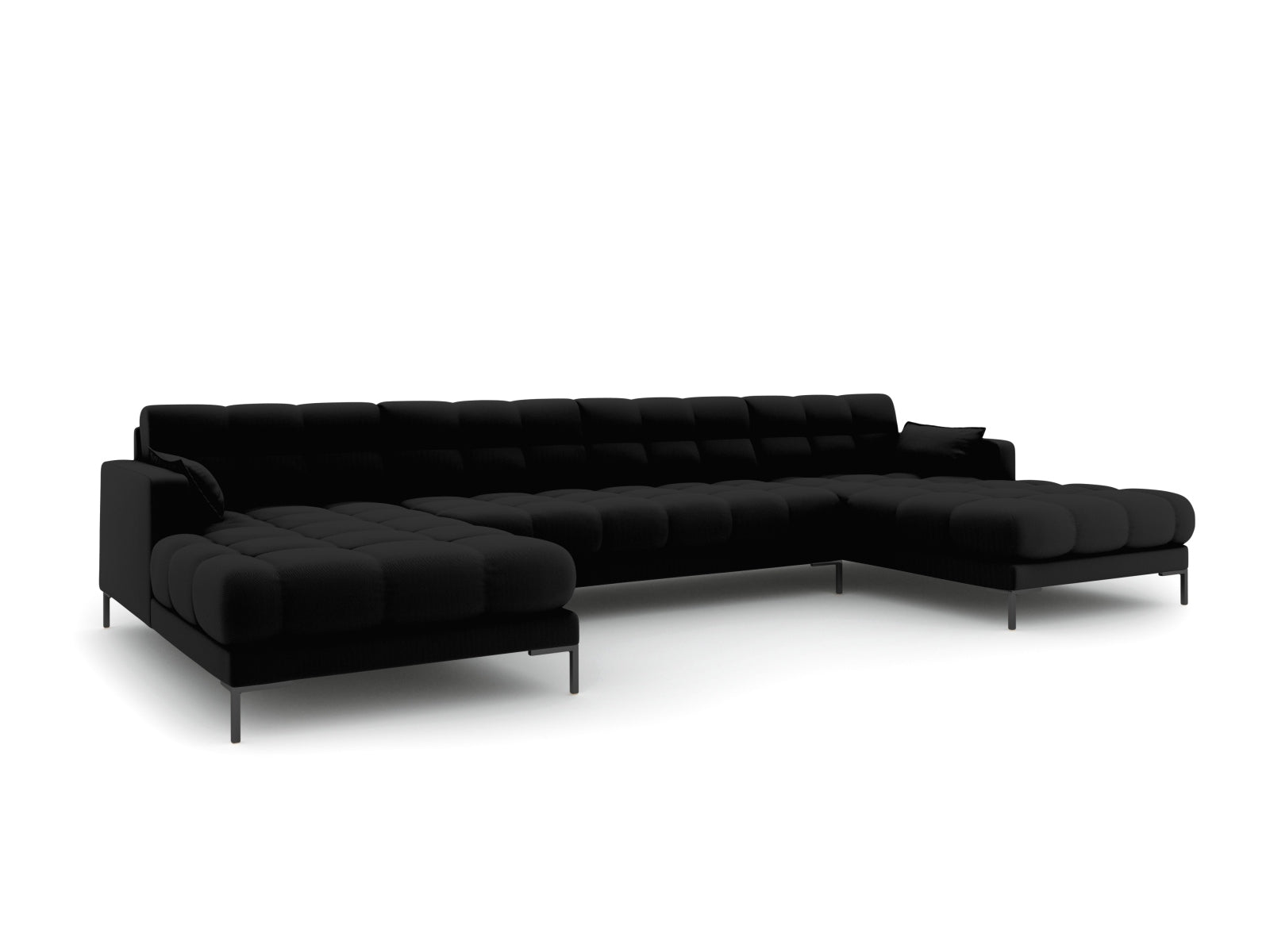Mamaia Panoramic Sofa 6 Sitzer in Black/Schwarz-Neve präsentiert im Onlineshop von KAQTU Design AG. 5er Sofa ist von Micadoni